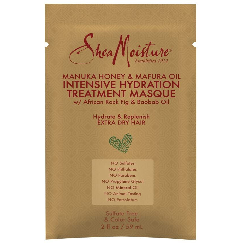 Shea Moisture Manuka Honey & Mafura Oil Intensive Hydration Treatment Masque for Unisex, 2 Ounce
