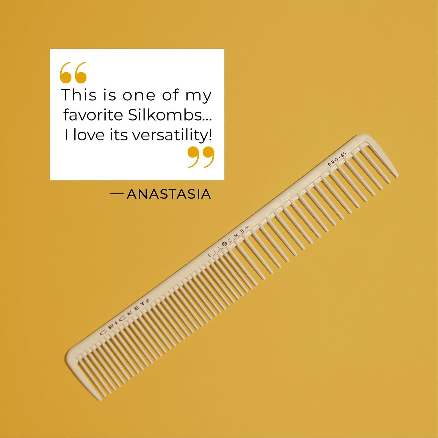 Silkomb All Purpose - Pro-45 by Cricket for Unisex - 1 Pc Comb