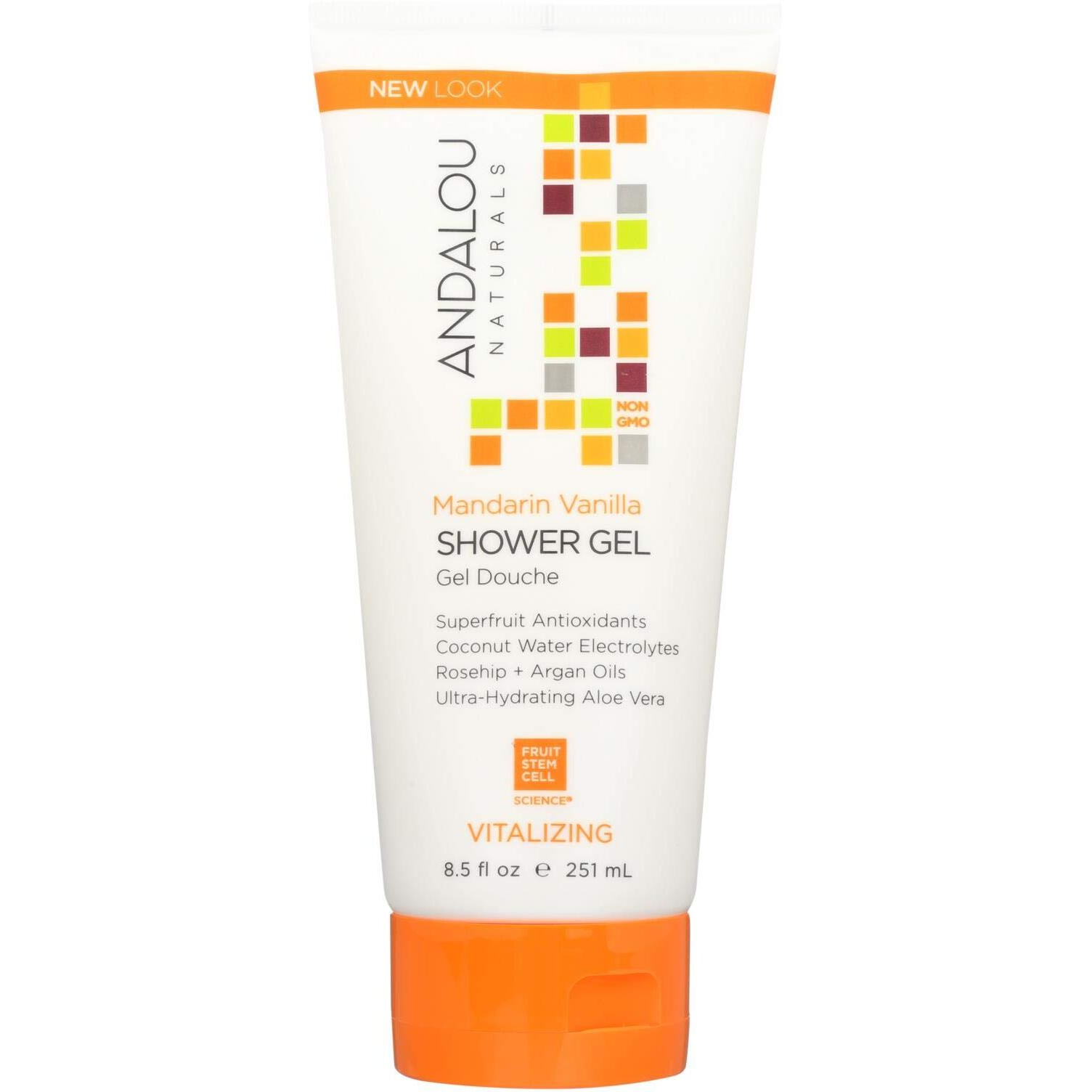 Andalou Naturals Mandarin Vanilla Vitalizing Shower Gel, 8.5 FZ
