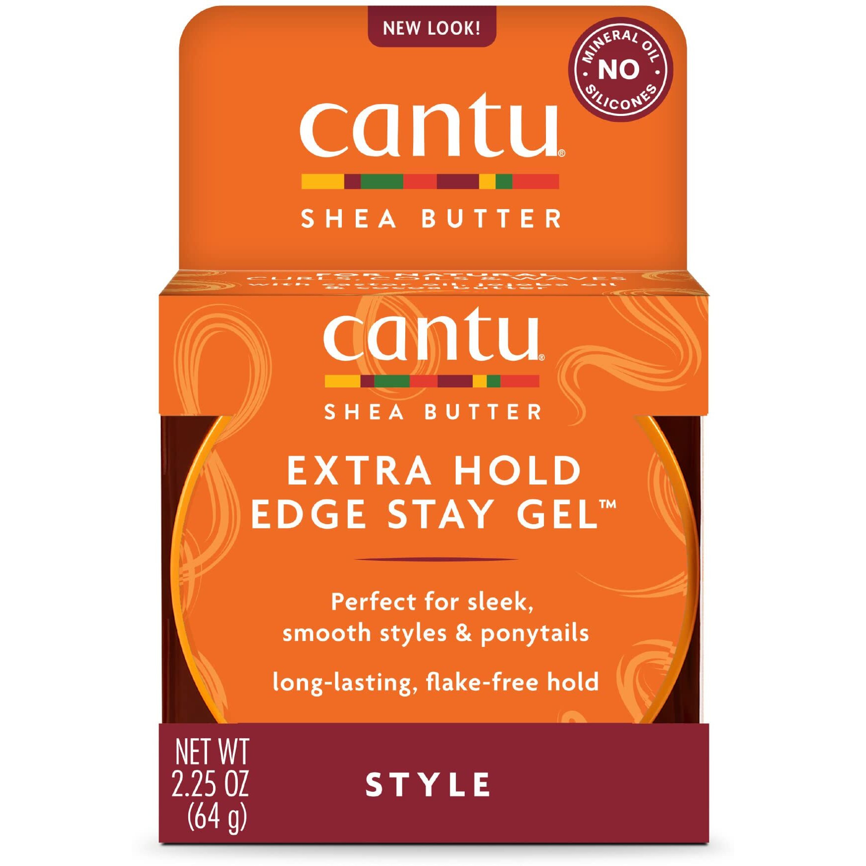 Cantu Extra Hold Edge Stay Gel with Shea Butter, 2.25 oz (Packaging May Vary)