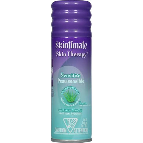 Skintimate Skin Therapy Moisturizing Shave Gel for Women with Vitamin E, Aloe, and Olive Butter, 7 Ounce
