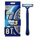 Gillette Sensor3 Simple Men's Disposable Razors, 8 Count