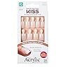 KISS Salon Acrylic Natural 28 Nails Real Short Length KSAN01 (2 PACK)