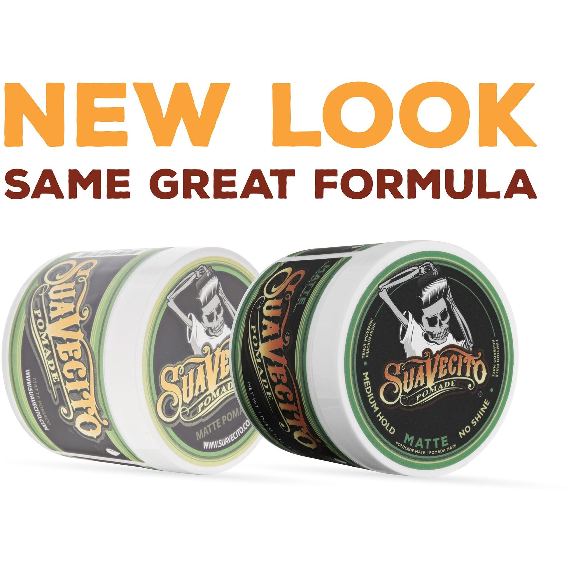 Suavecito Pomade Matte (Shine-Free) Formula 4 oz, 1 Pack - Medium Hold Hair Pomade For Men - Low Shine Hair Paste For Natural Texture Hairstyles