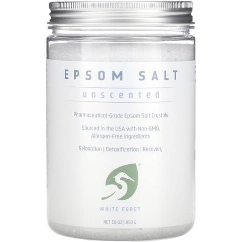 WHITE EGRET Epsom Salt,unscented, 2.5 Pound, 30 oz