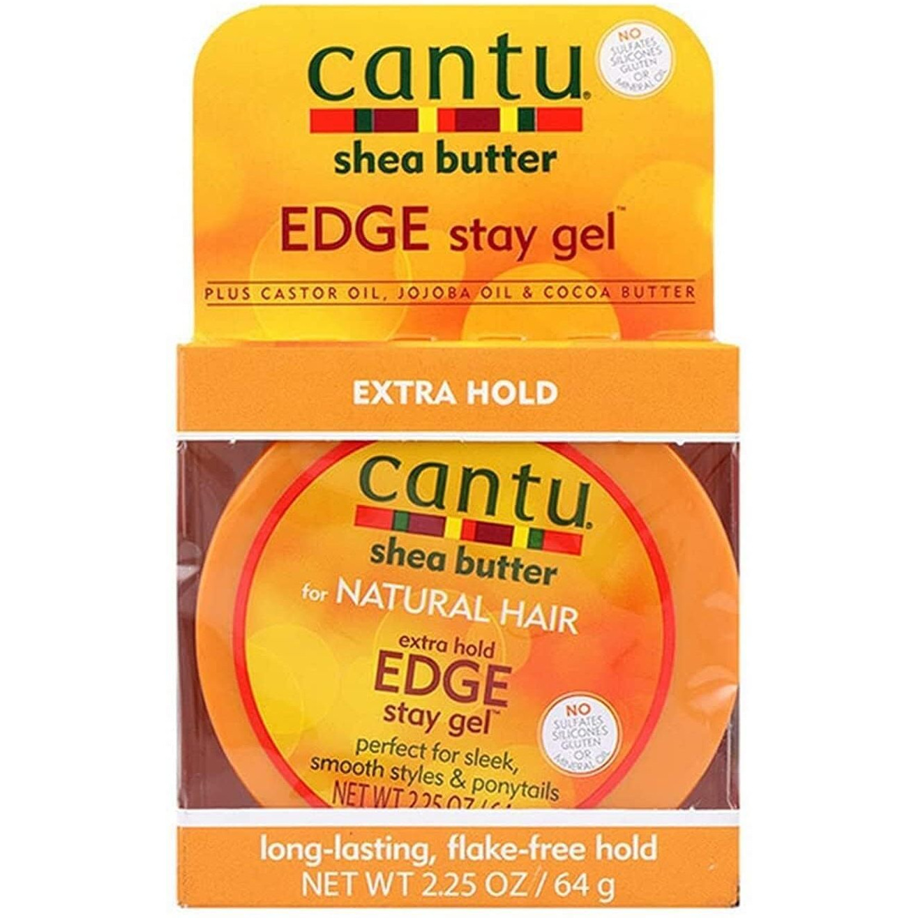 Cantu Extra Hold Edge Stay Gel, 2.25 Ounce