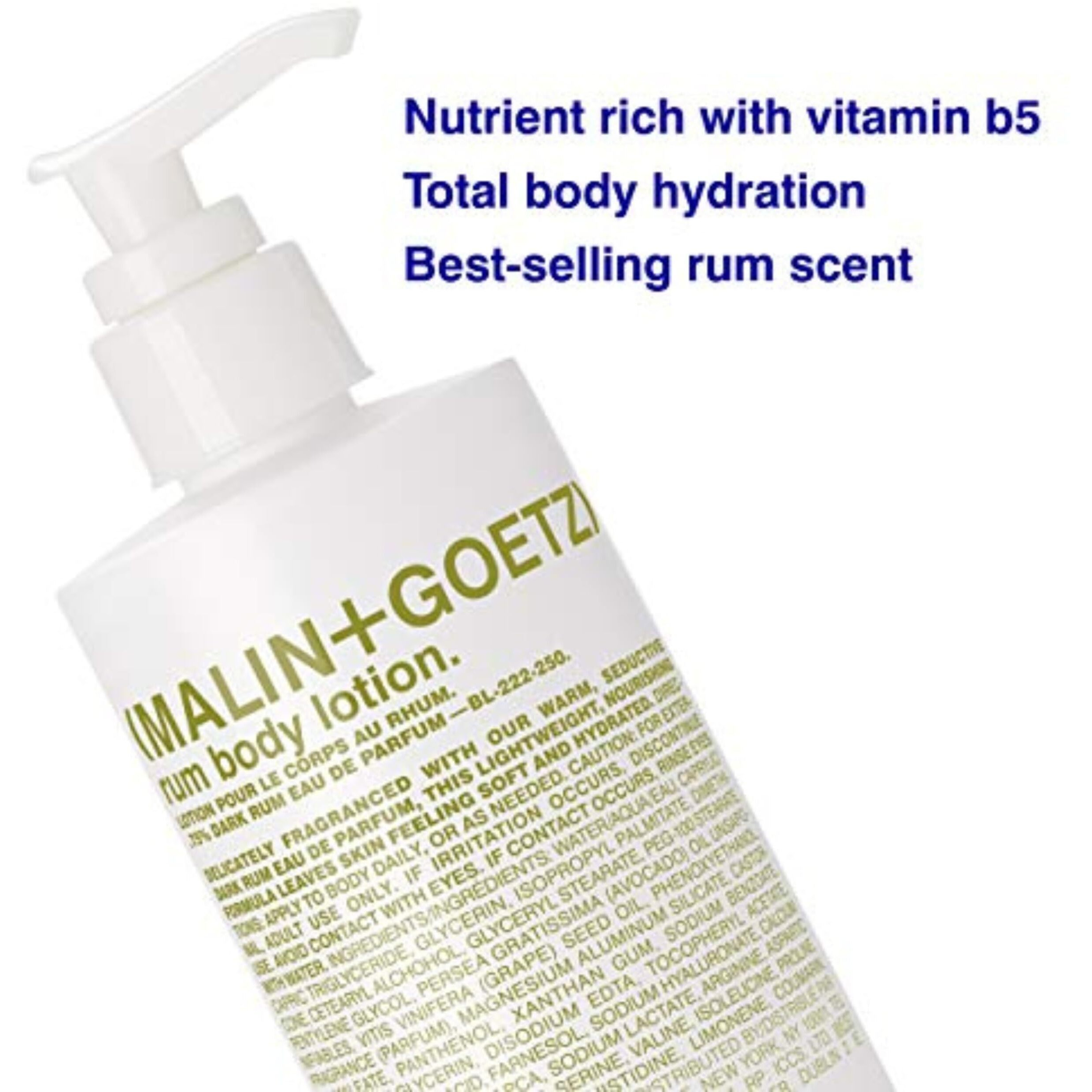 Rum Body Lotion by Malin + Goetz for Unisex - 8.5 oz Body Lotion