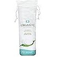 Organyc 100% Certified Organic Cotton Makeup Pads - Natural Unbleached Makeup Remover Rounds (70 Count)