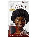 Donna Collection Satin Sleep Cap, Black