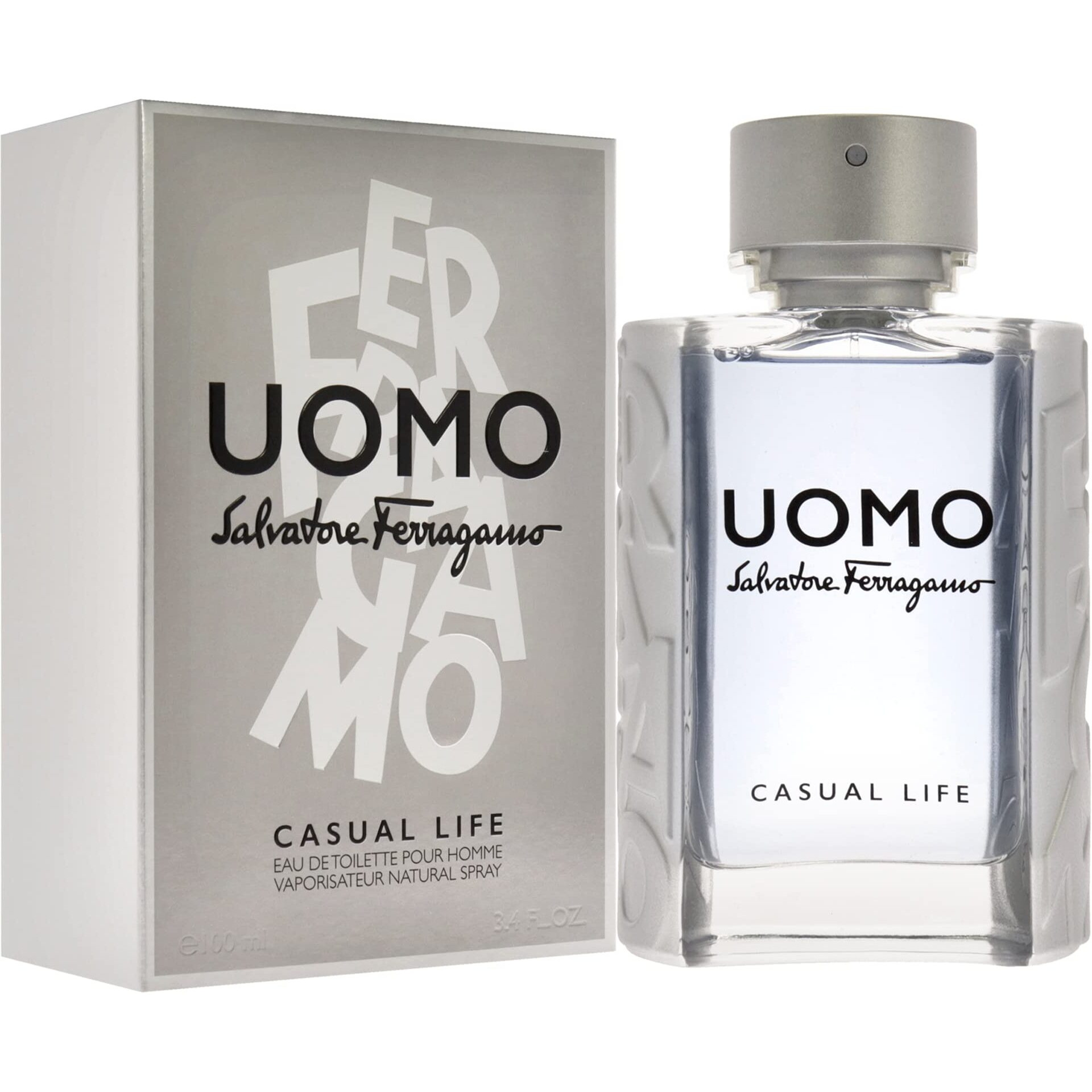 Uomo Casual Life by Salvatore Ferragamo, 3.4 oz Eau De Toilette Spray for Men