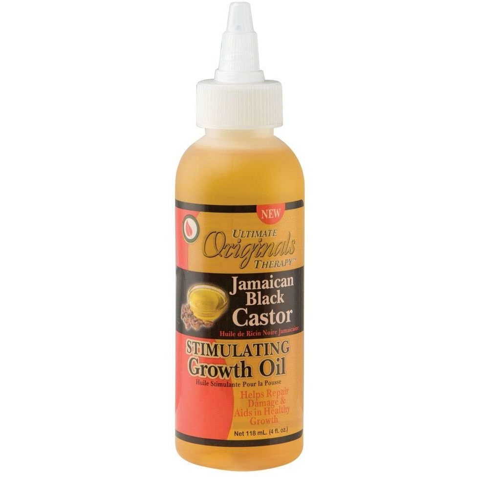 Originals by Africa's Best Therapy Jamaican Black Castor Oil Stimulating Growth Oil, Naturally Repairs and Prevents Hair Damage & Breakage, Moisturizes Scalp, 4oz Bottle