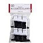 Donna Collection Butterfly Clamps, Small, Black & White, 12 Count