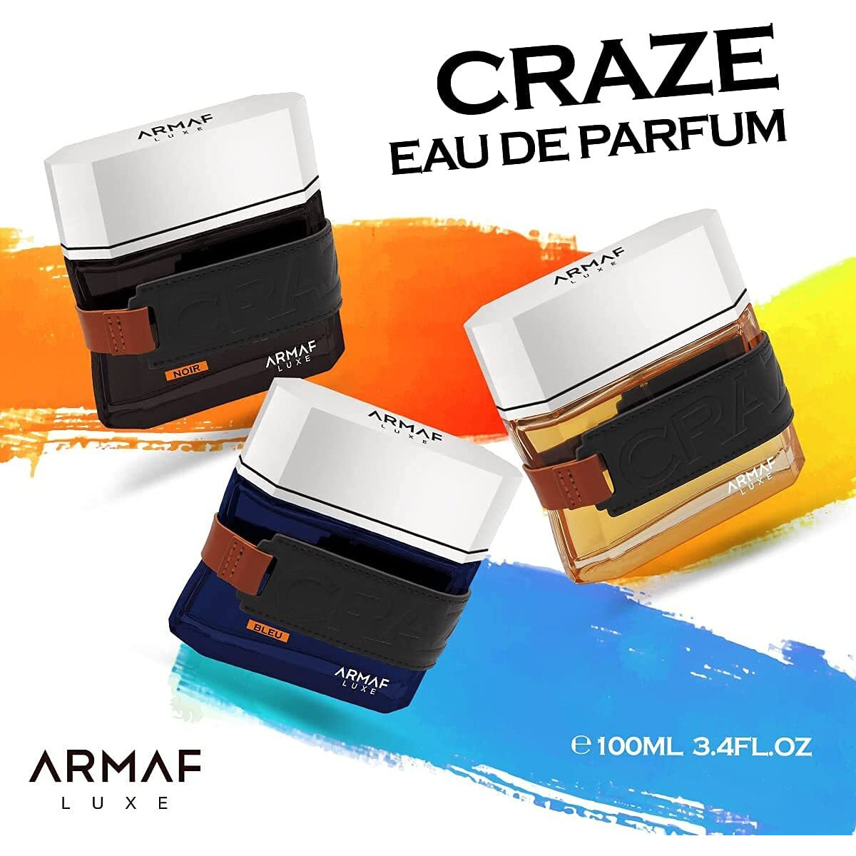 Armaf Craze Noir by Armaf Eau De Parfum Spray 3.4 oz(D0102HA7NFV.)