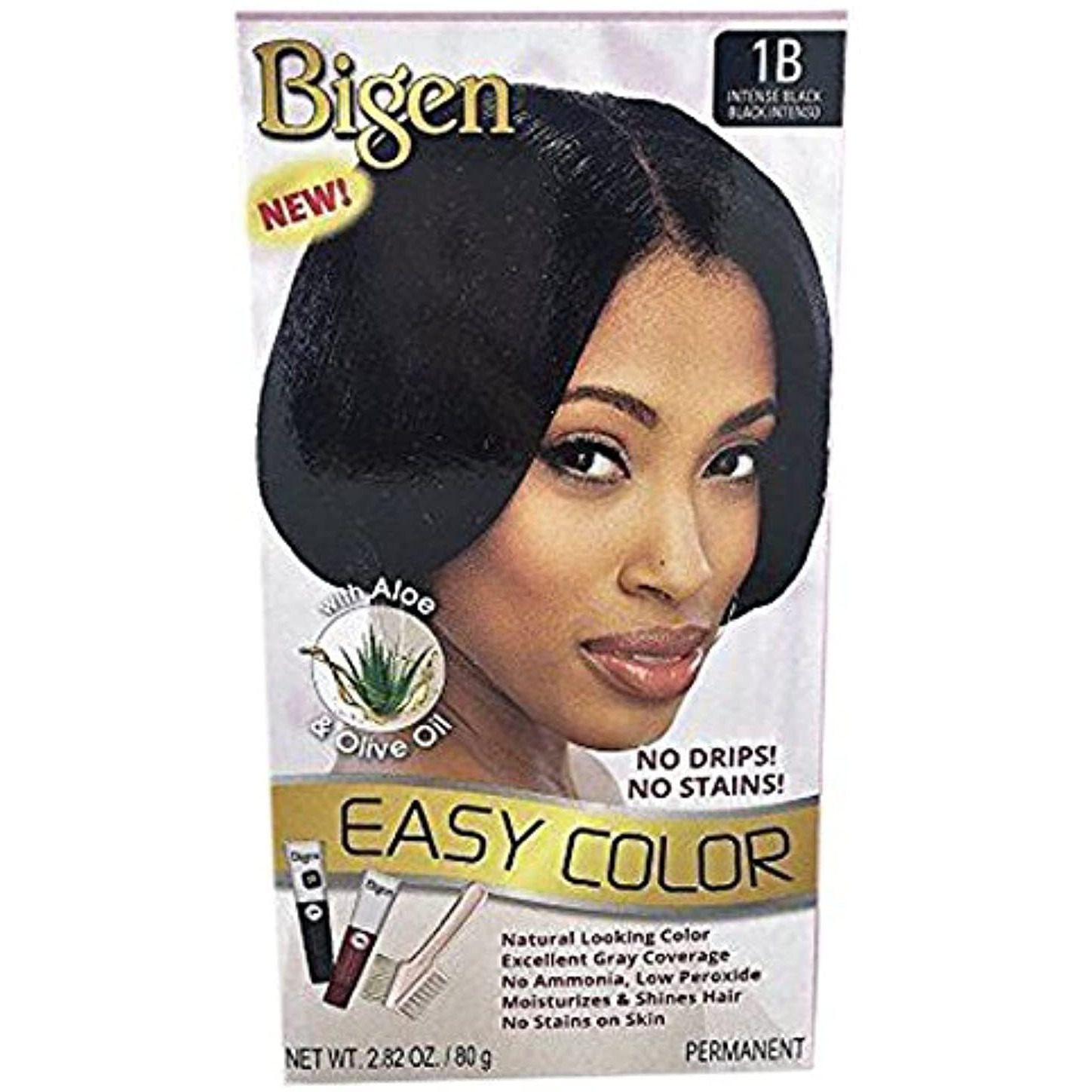 Bigen Easy Color Permanent Hair Dye With Aloe Olive Oil, Intense Black, 2.82 Oz (SG_B0722SMF14_US)