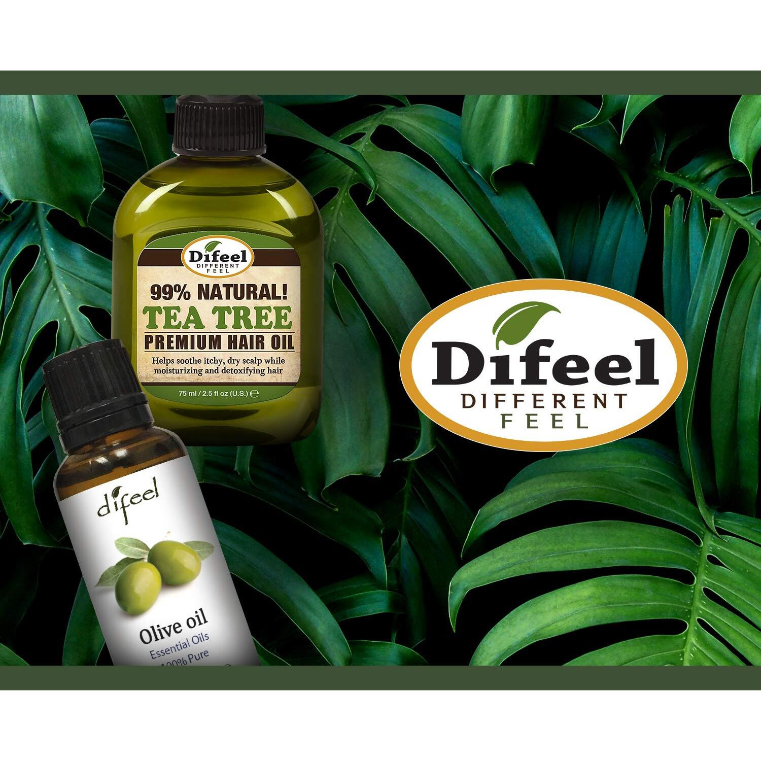 Difeel Premium Mega Care Natural Hair Oil - Carrot Oil with Vitamins a and E 2.5 ounce