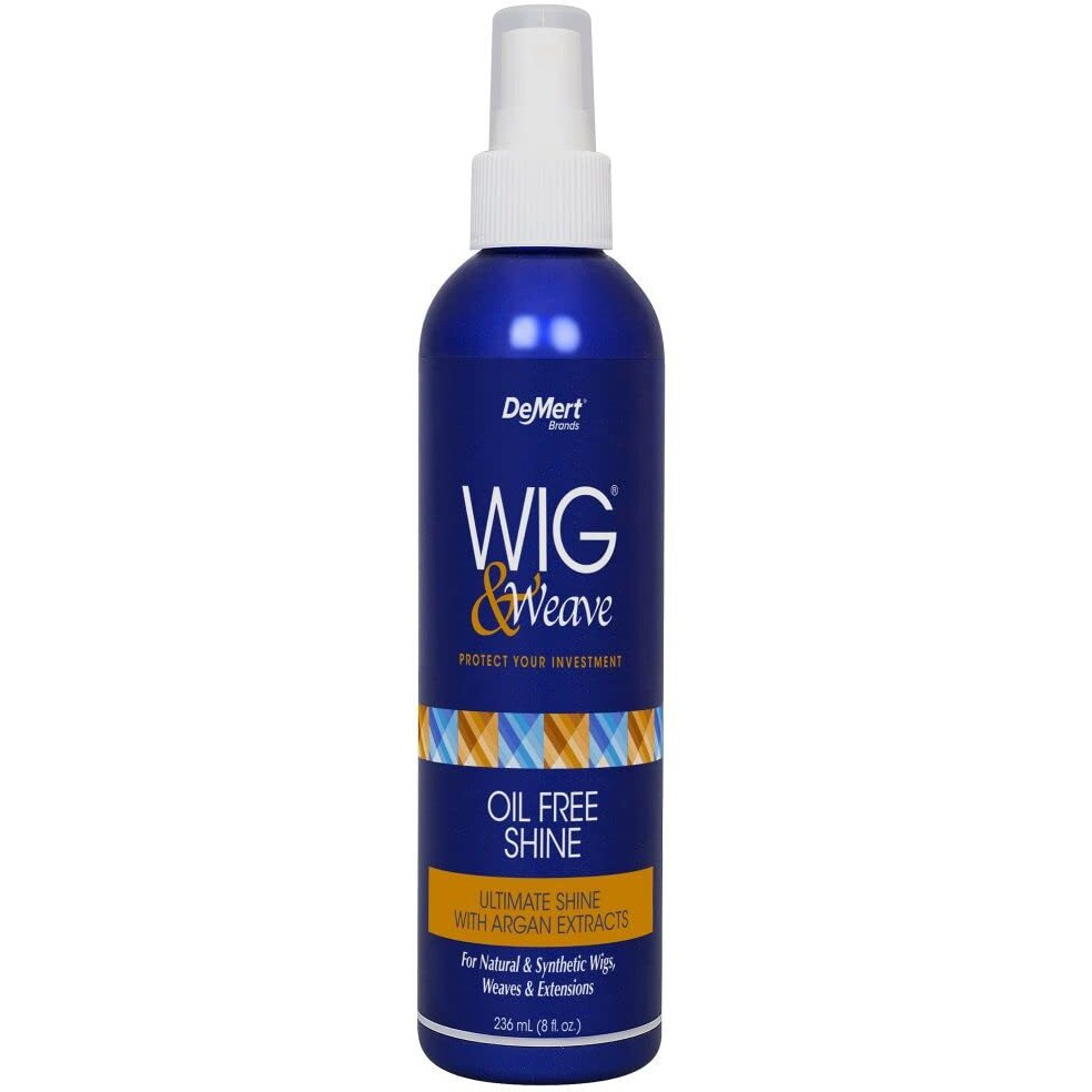 DEMERT Wig and Weave Oil Free Shine for Natural and Synthetic Hair, 8 Oz, 8 Ounces