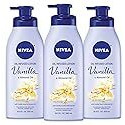 NIVEA Vanilla and Almond Oil Infused Body Lotion, 50.7 Fl Oz, Pack of 3
