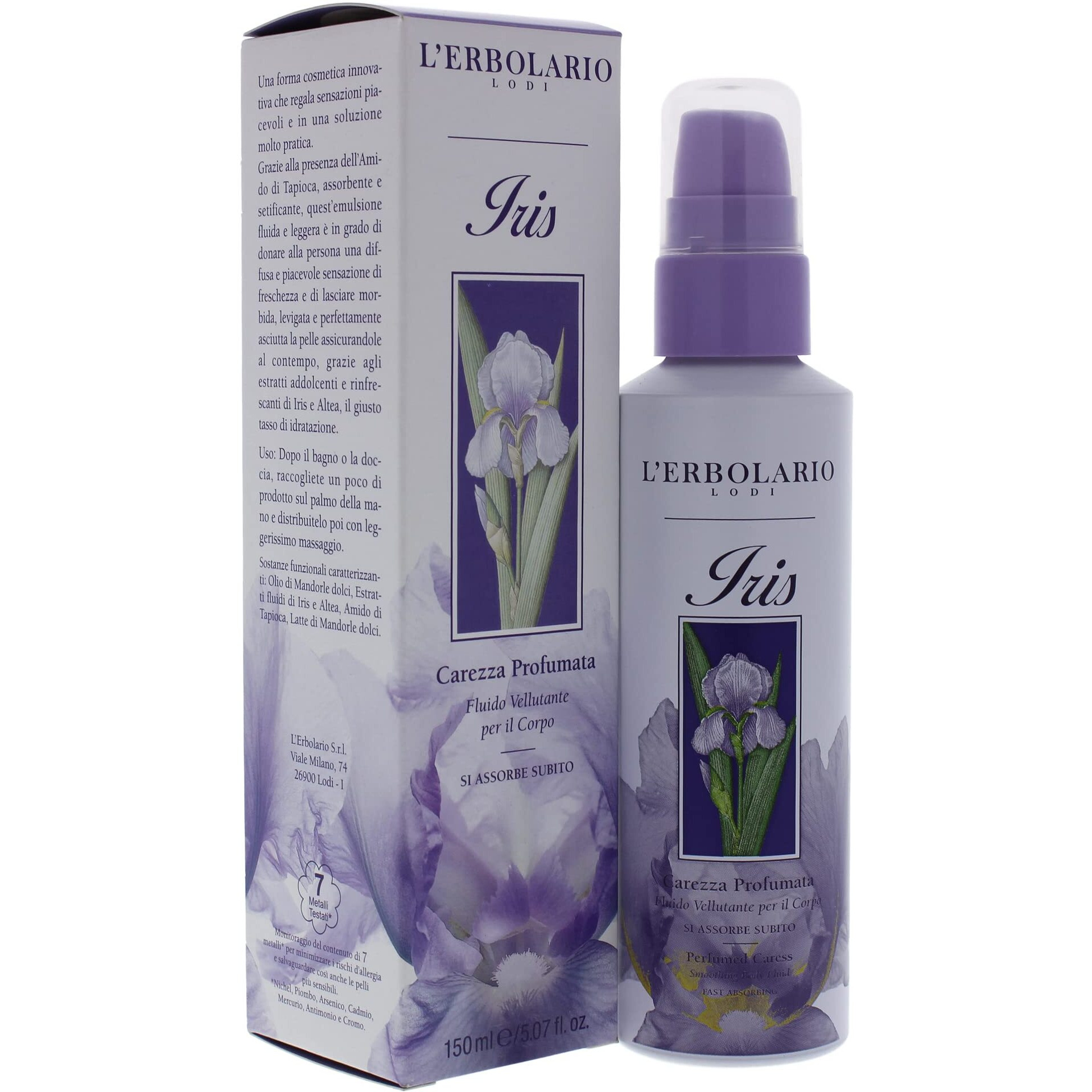 Iris Perfumed Caress Smoothing Body fluid by LErbolario for Women - 5.07 oz Body Mist
