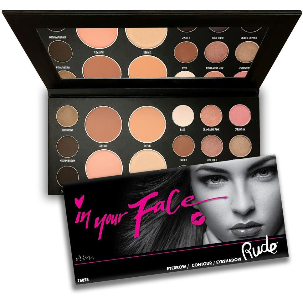 RUDE In Your Face 3-in-1 Palette(D0102H2BR4Y)