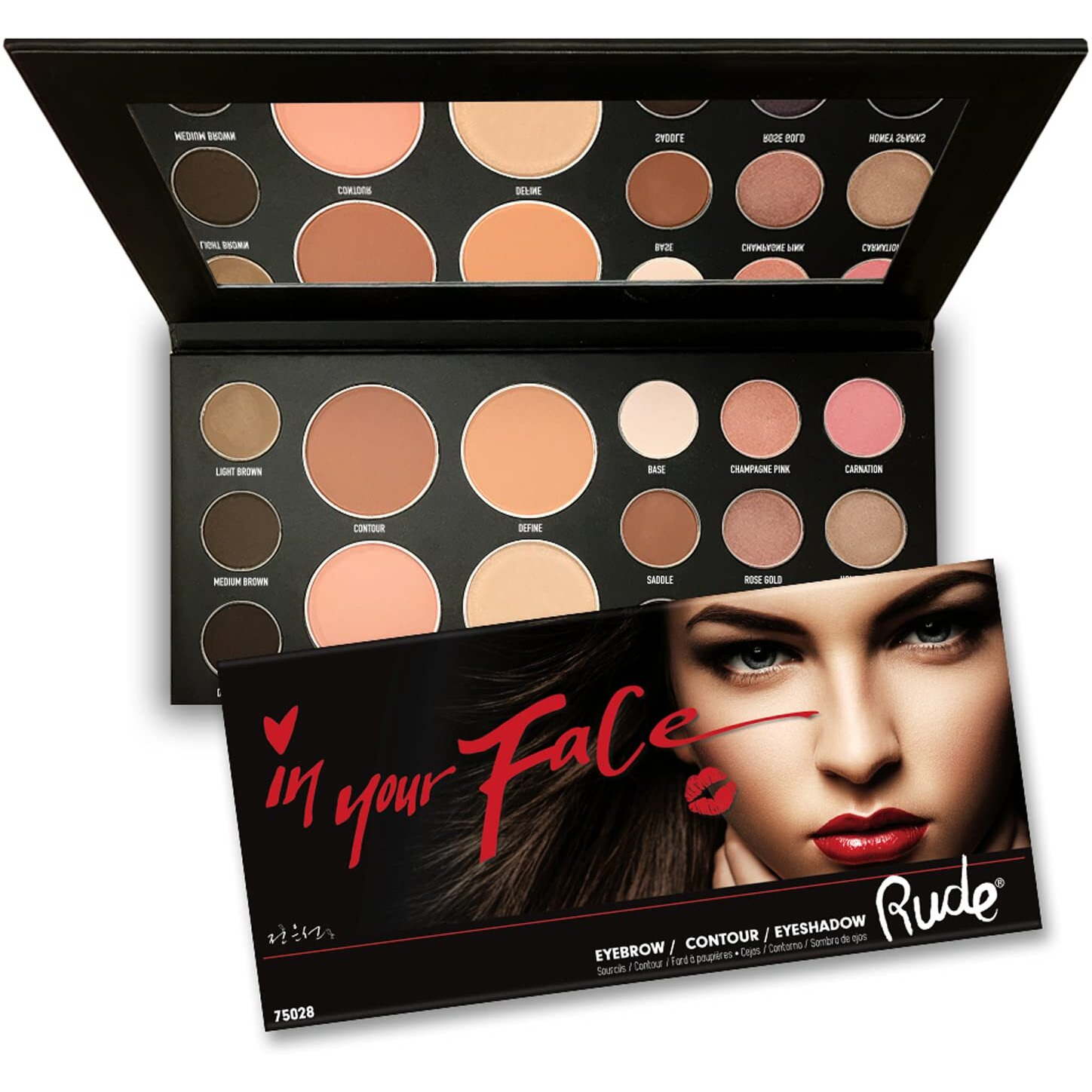 RUDE In Your Face 3-in-1 Palette(D0102H2BR4Y)