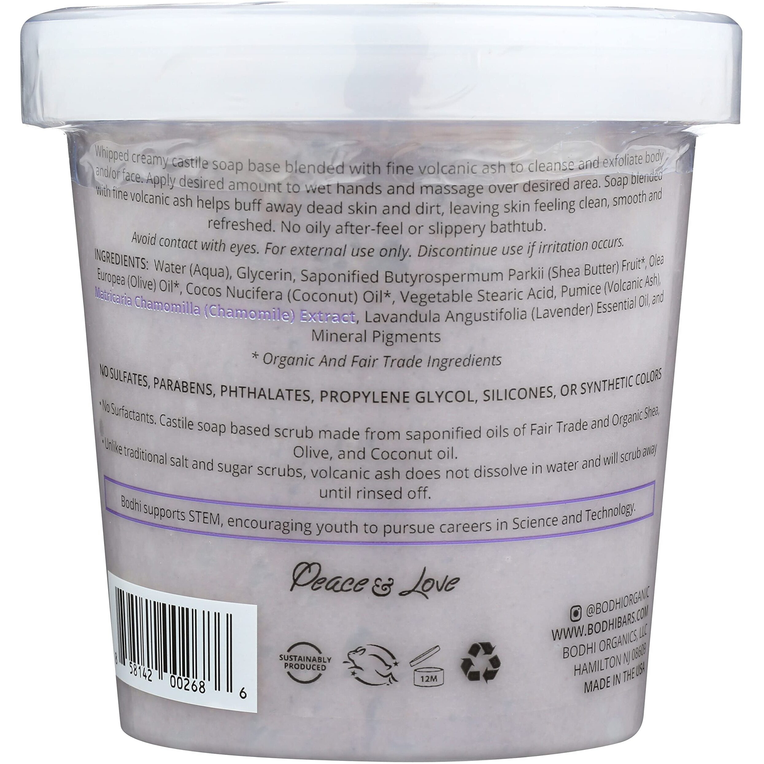 BODHI HANDMADE SOAP Lava Lavender Whipped Soap, 14 OZ
