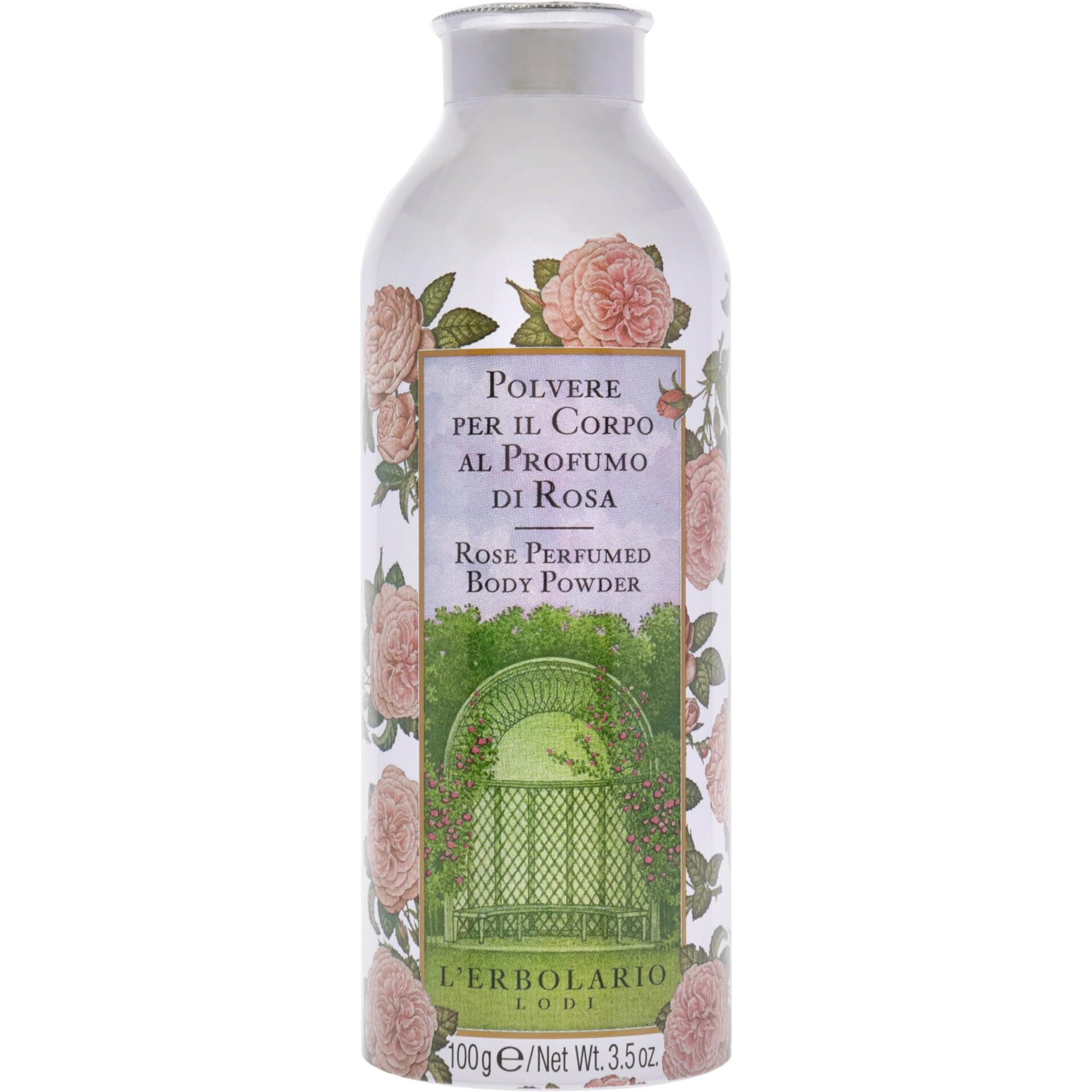Rose Perfumed Body Powder by LErbolario for Unisex - 3.5 oz Powder