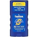 Coppertone SPORT Sunscreen Stick SPF 40, Water Resistant Stick Sunscreen, Travel Size Sunscreen for Face and Body, 1.5 Oz Stick
