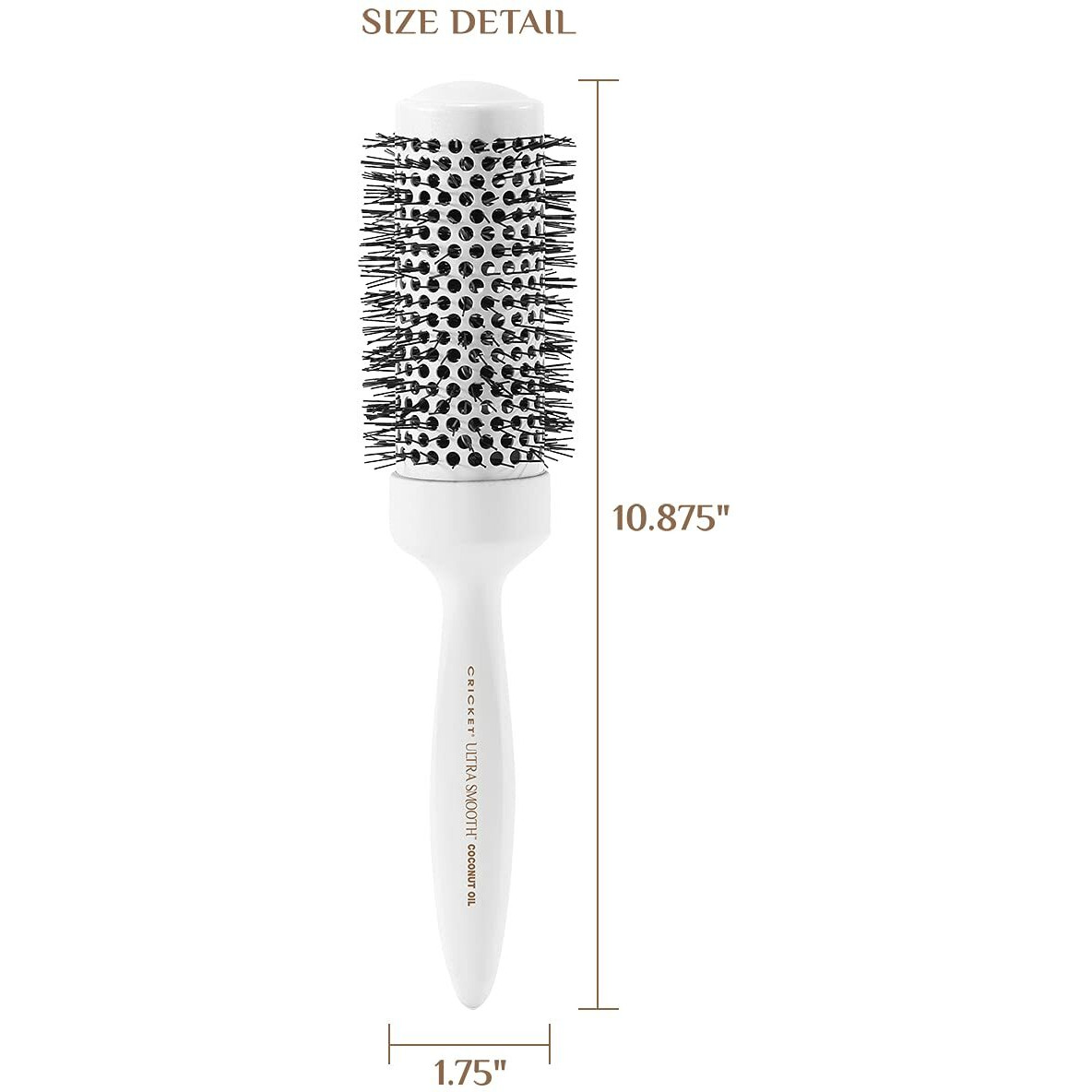 Ultra Smooth Coconut Thermal Brush - 370 by Cricket for Unisex - 1.75 Inch Hair Brush