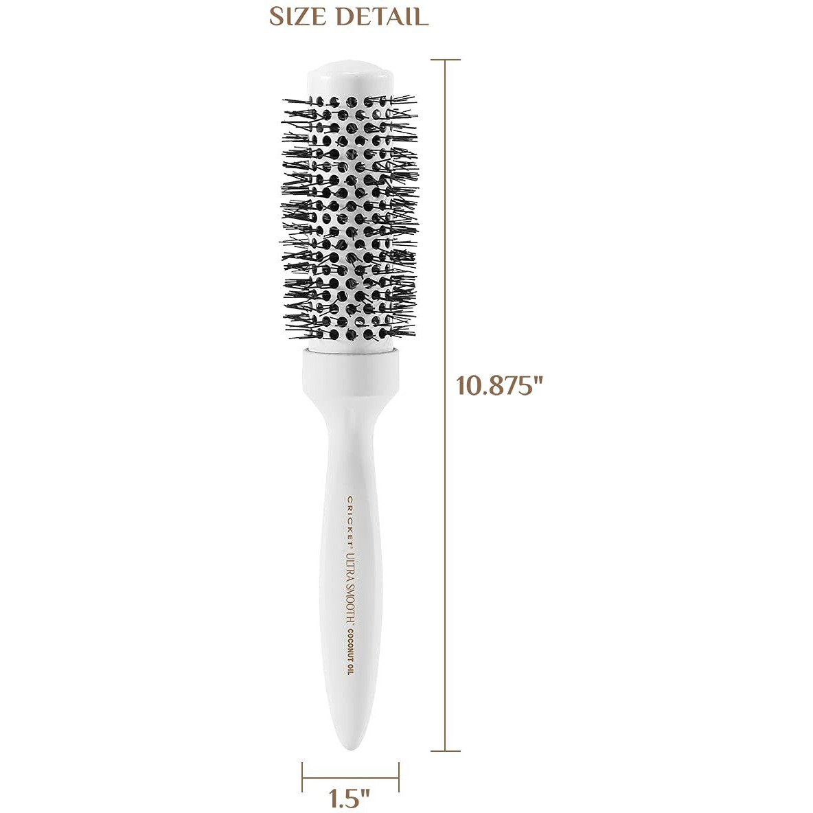 Ultra Smooth Coconut Thermal Brush - 350 by Cricket for Unisex - 1.5 Inch Hair Brush