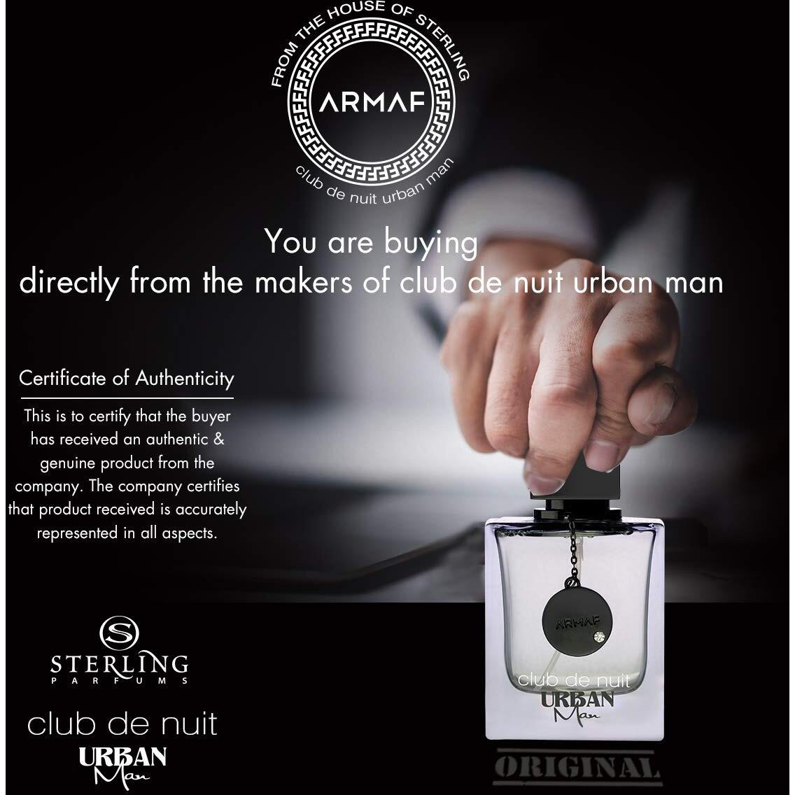 Club de Nuit Urban Man by Armaf for Men - 3.6 oz EDP Spray