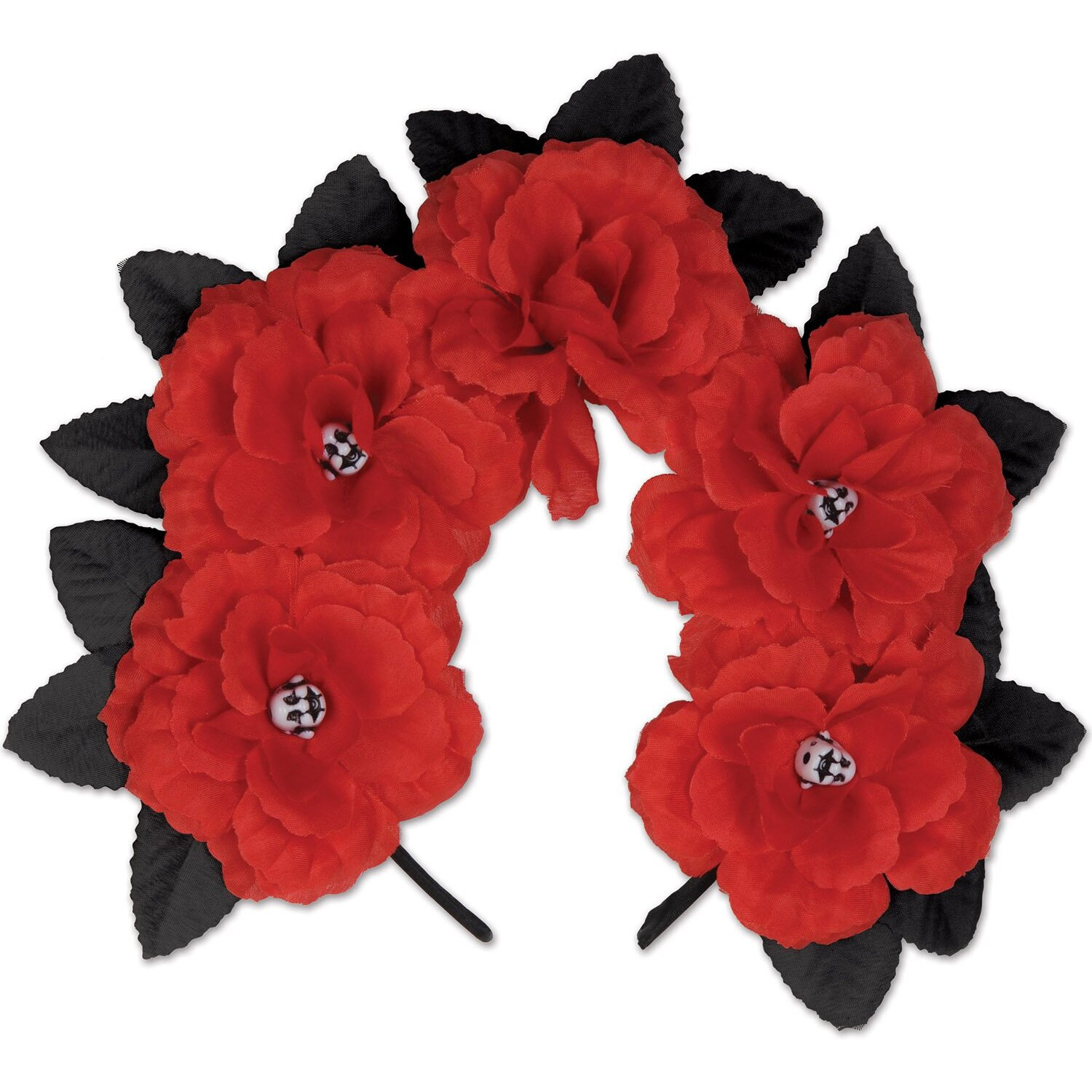 Day Of The Dead Red Floral Headband