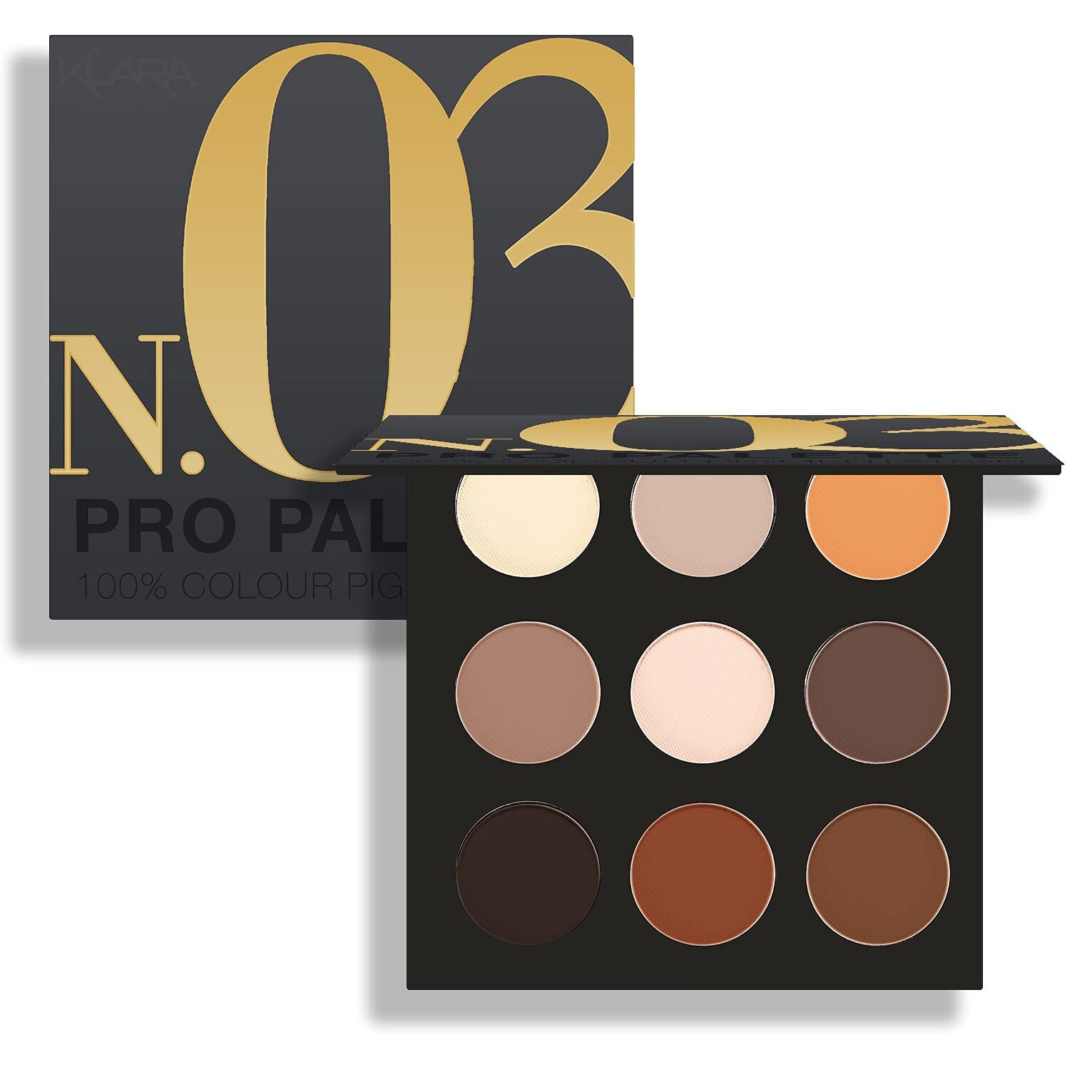 Pro Eyeshadow Palette - N.03 by Klara for Women - 0.38 oz Eye Shadow