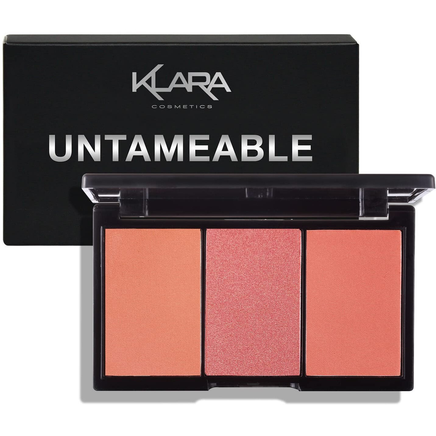 3 ShadesPowder Blush Palette - Untameable by Klara for Women - 0.35 oz Makeup