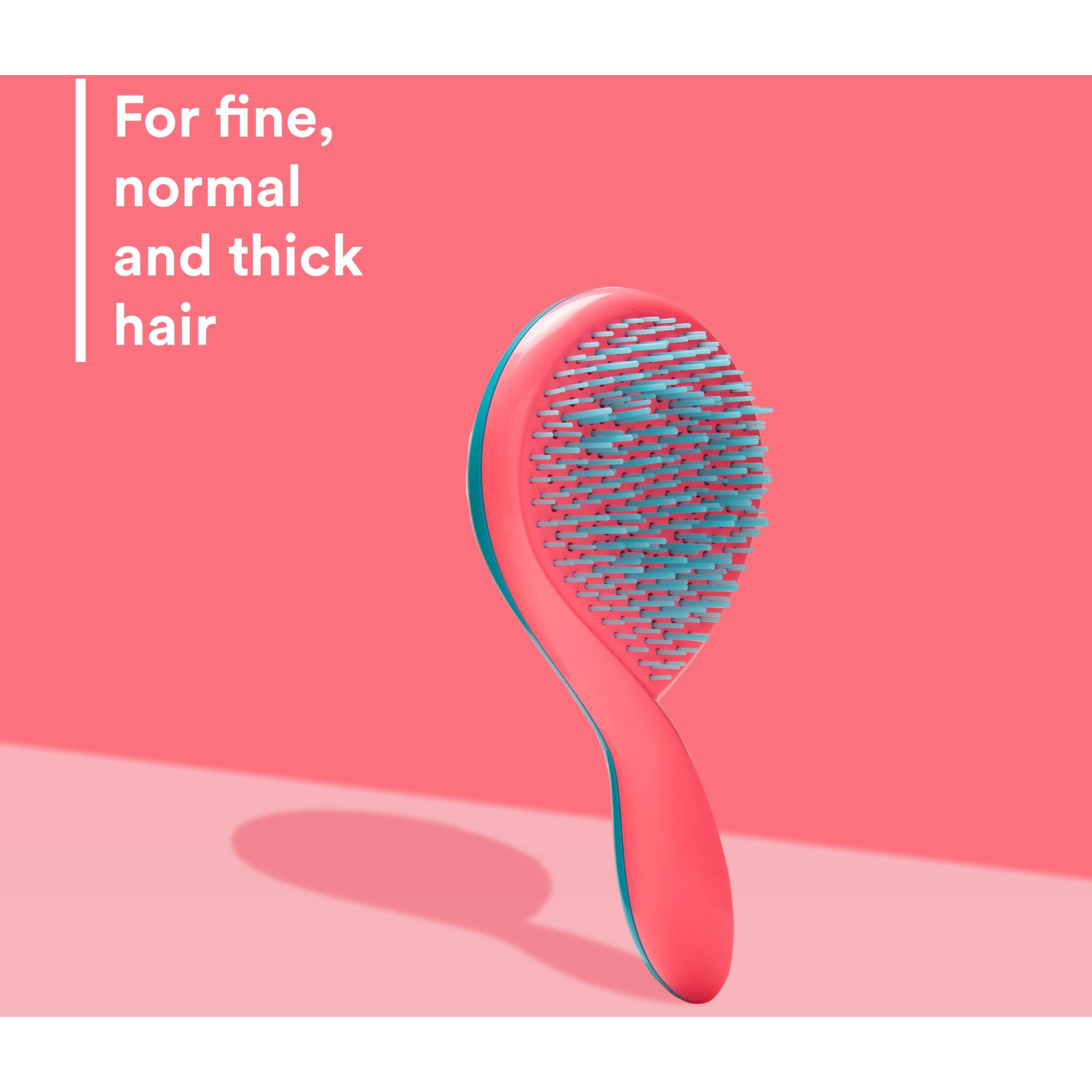The Girlie Detangle Brush Thick and Curly Hair - Turquoise-Pink by Michel Mercier for Women- 1 Pc Hair Brush