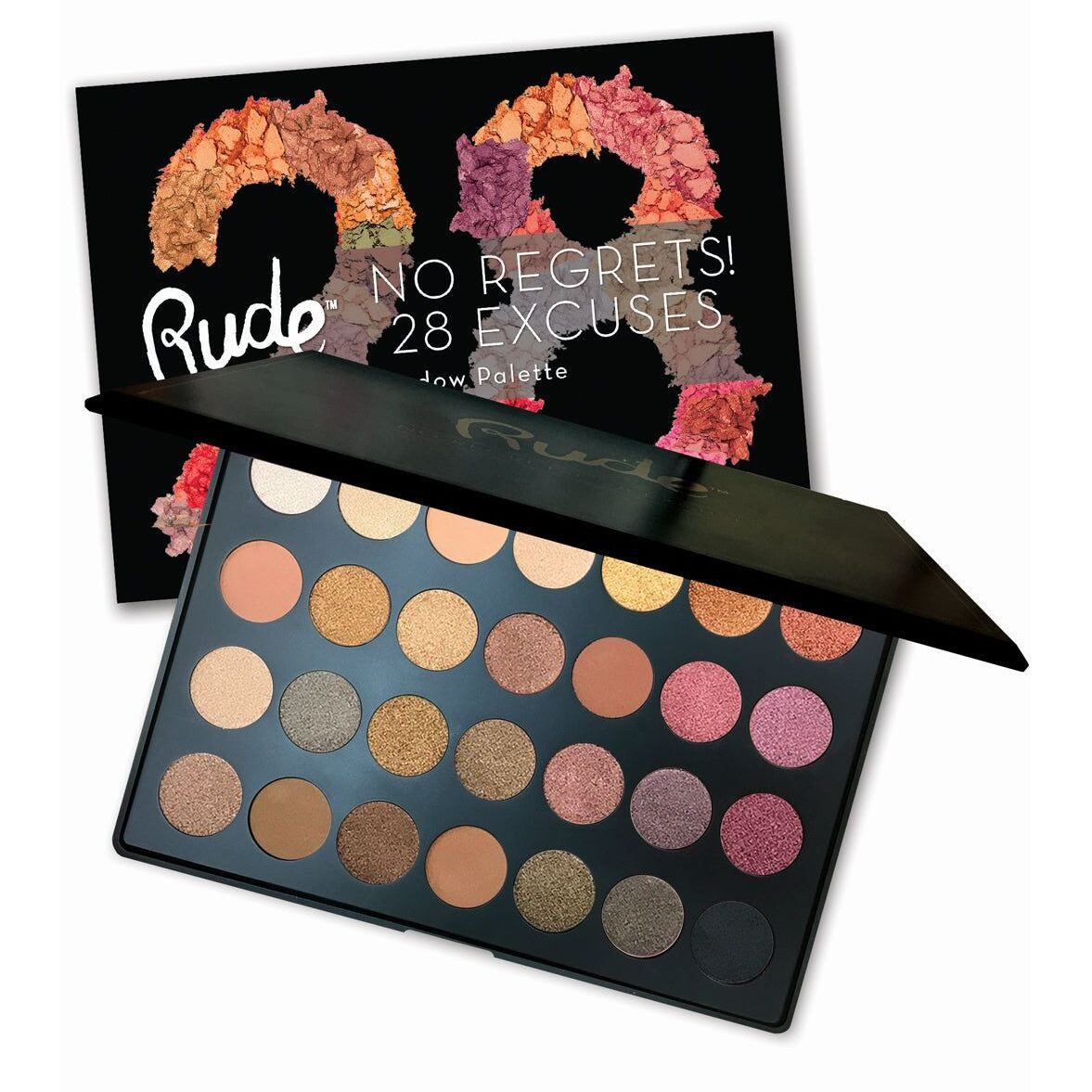 RUDE No Regrets 28 Excuses Eyeshadow Palette (Dc)(D0102H2BEIW)
