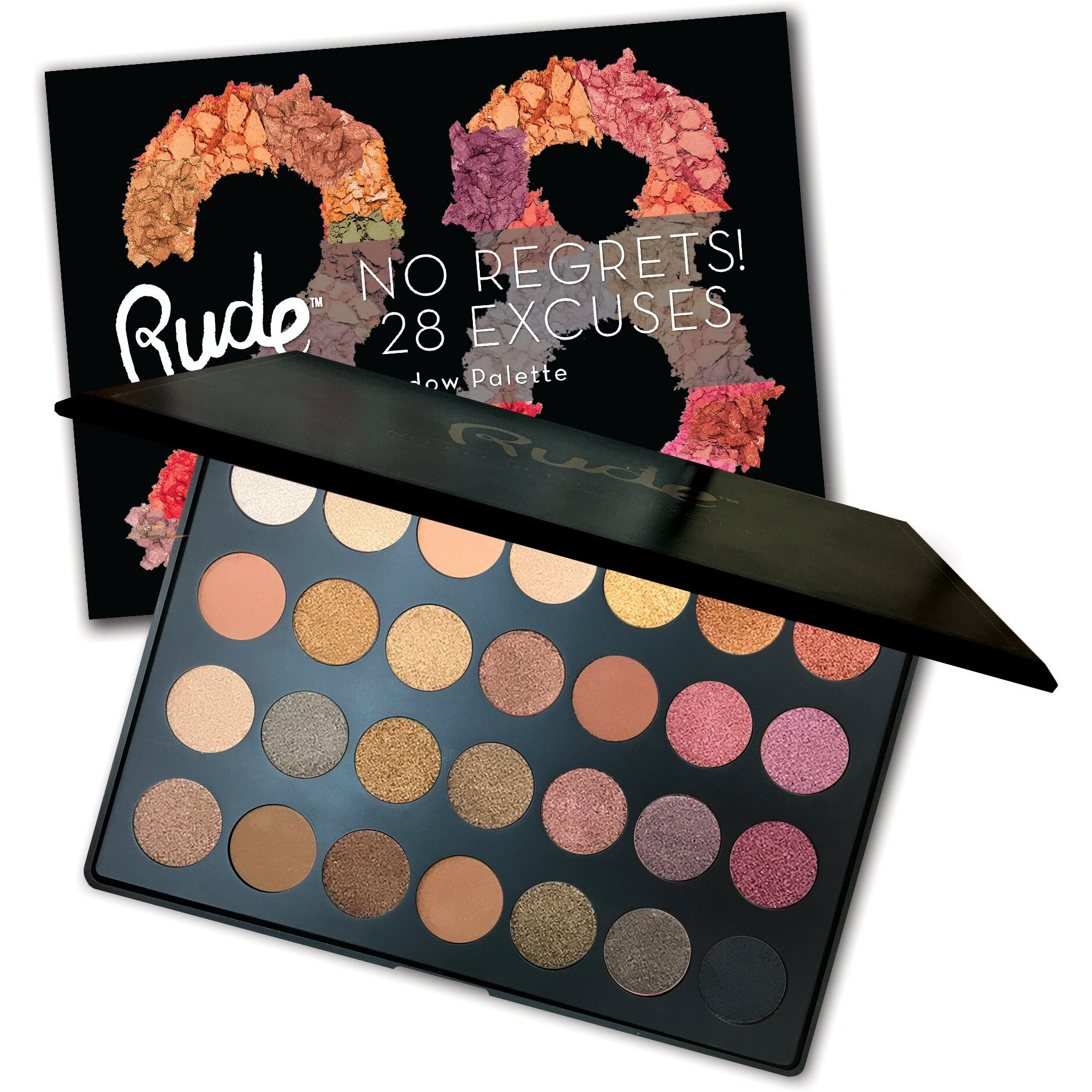 RUDE No Regrets 28 Excuses Eyeshadow Palette (Dc)(D0102H2BEIW)