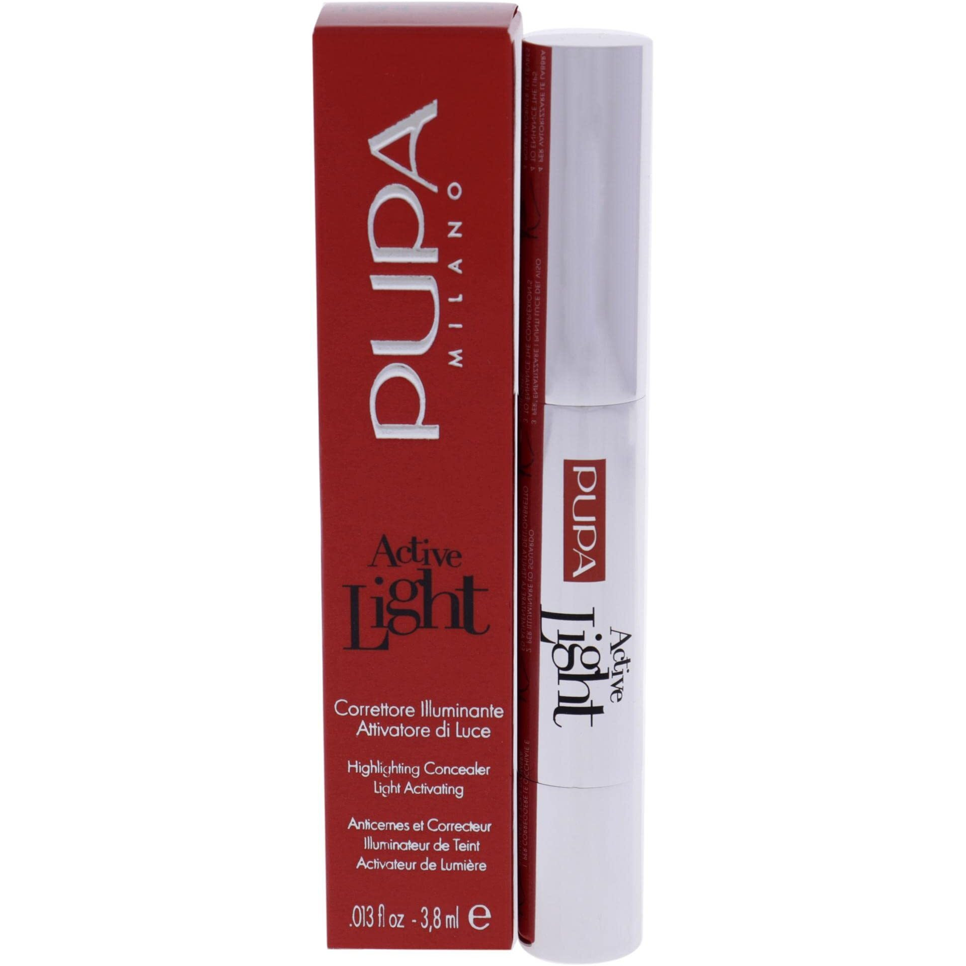 Active Light Highlighting Concealer - 001 Luminous Ivory by Pupa Milano for Women - 0.013 oz Concealer