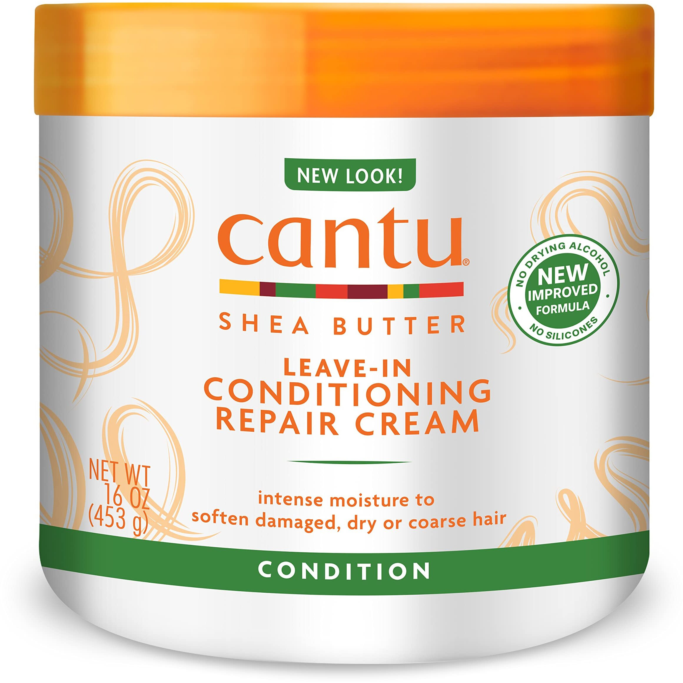 Cantu Leave-In Conditioning Repair Cream with Shea Butter, 16 oz (Packaging May Vary)