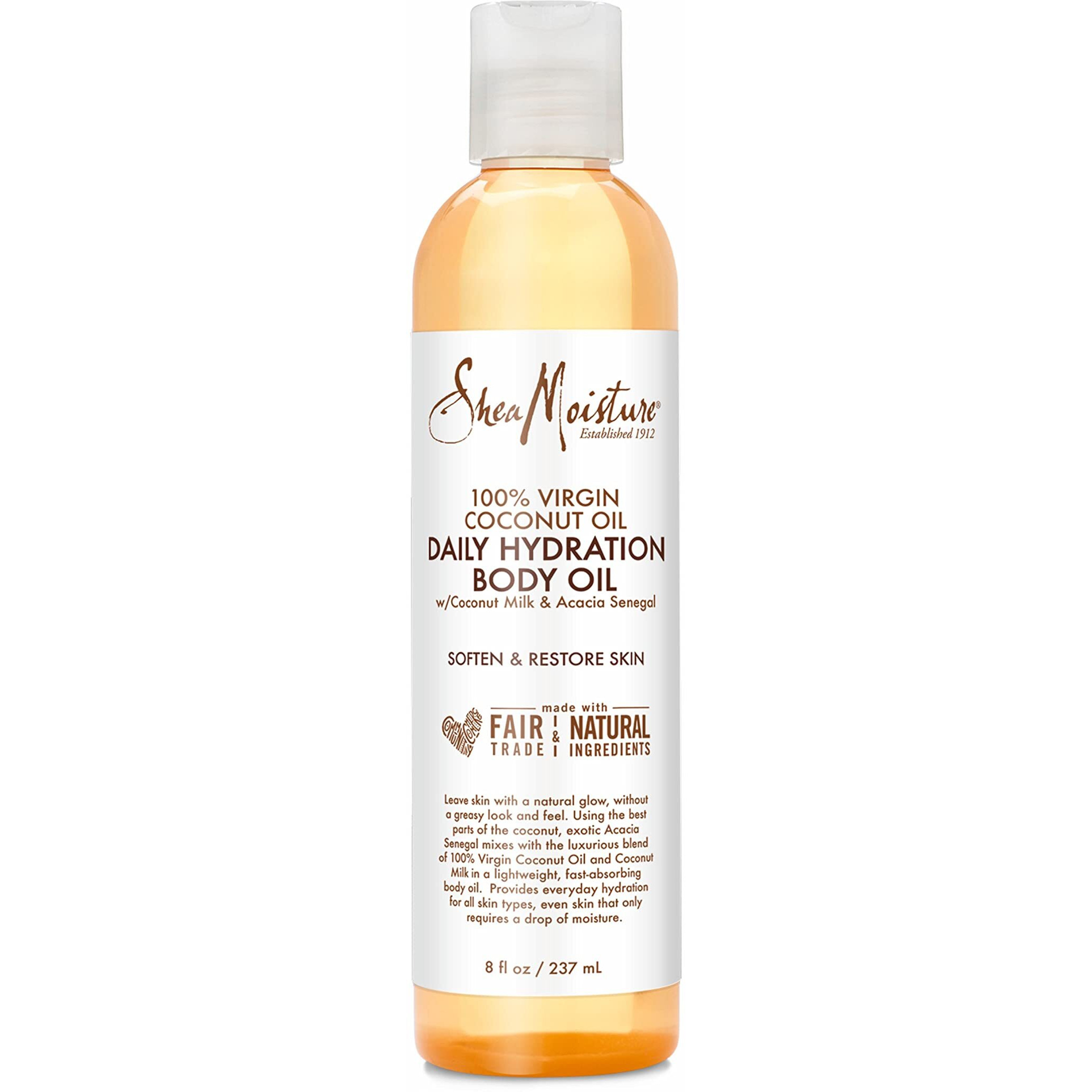 SheaMoisture Daily Hydration Body Oil Virgin Coconut Oil For Dry Skin Paraben Free 8 oz