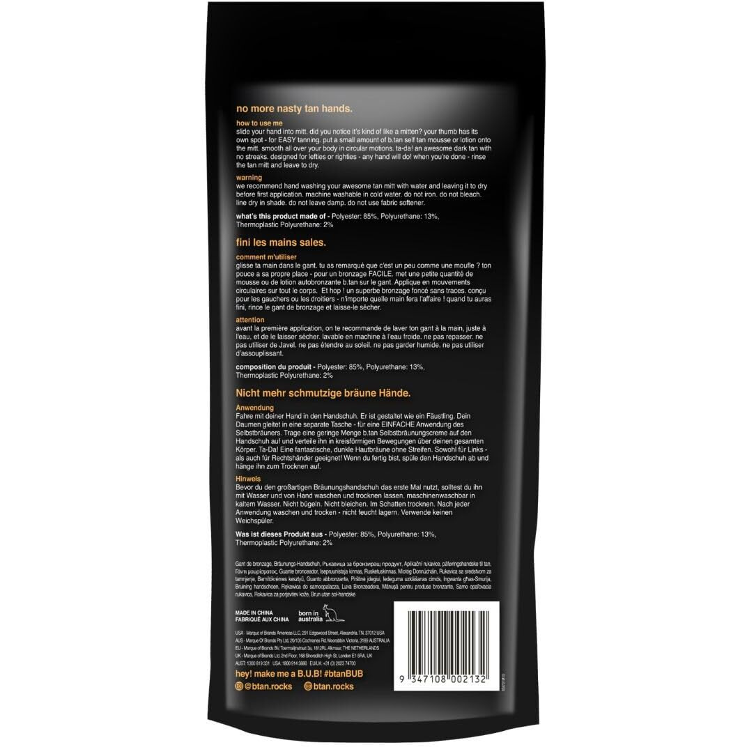 I Dont Want Tan On My Hands Tan Mitt by B.Tan for Unisex - 1 Pc Mitt