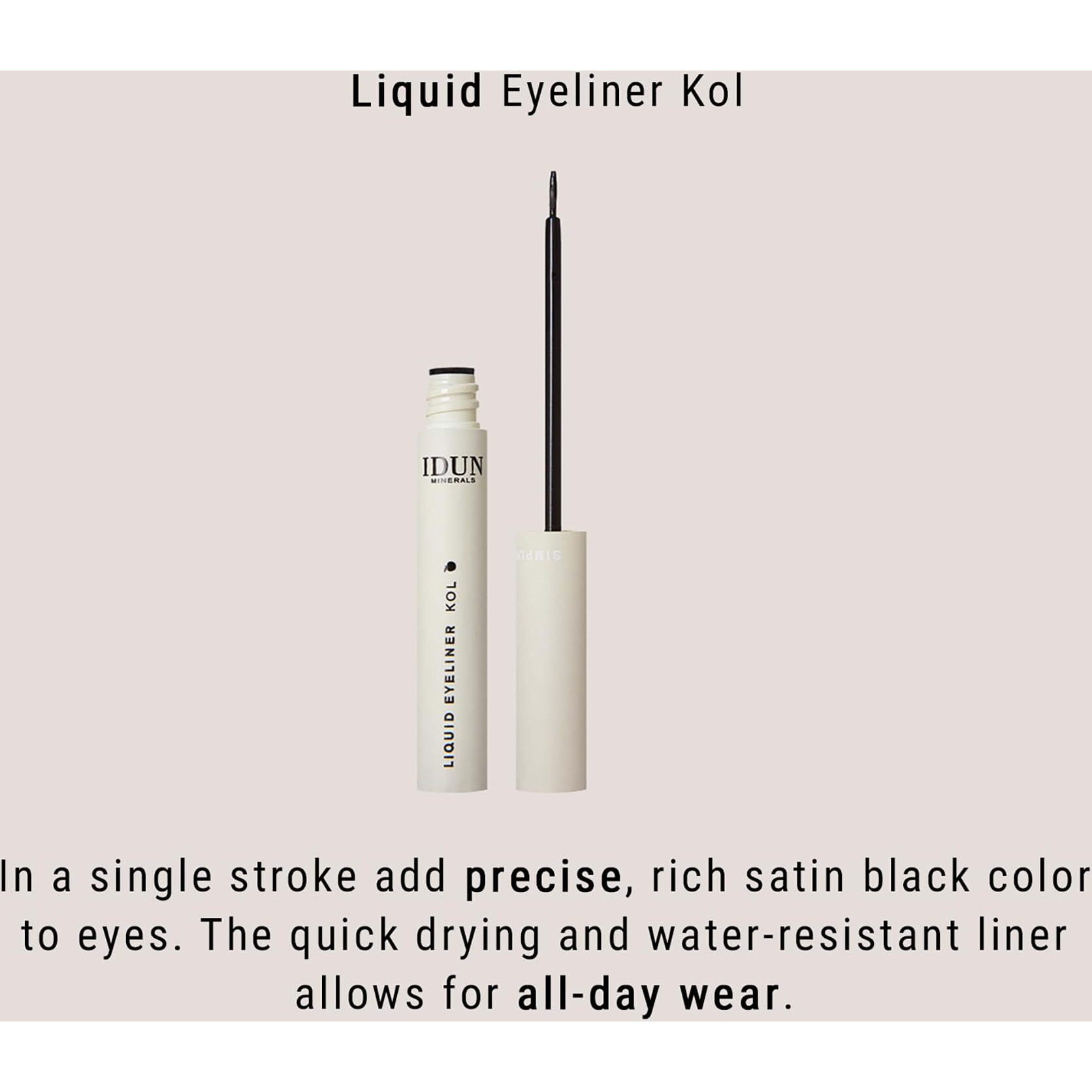 Liquid Eyeliner - 151 Kol by Idun Minerals for Women - 0.19 oz Eyeliner