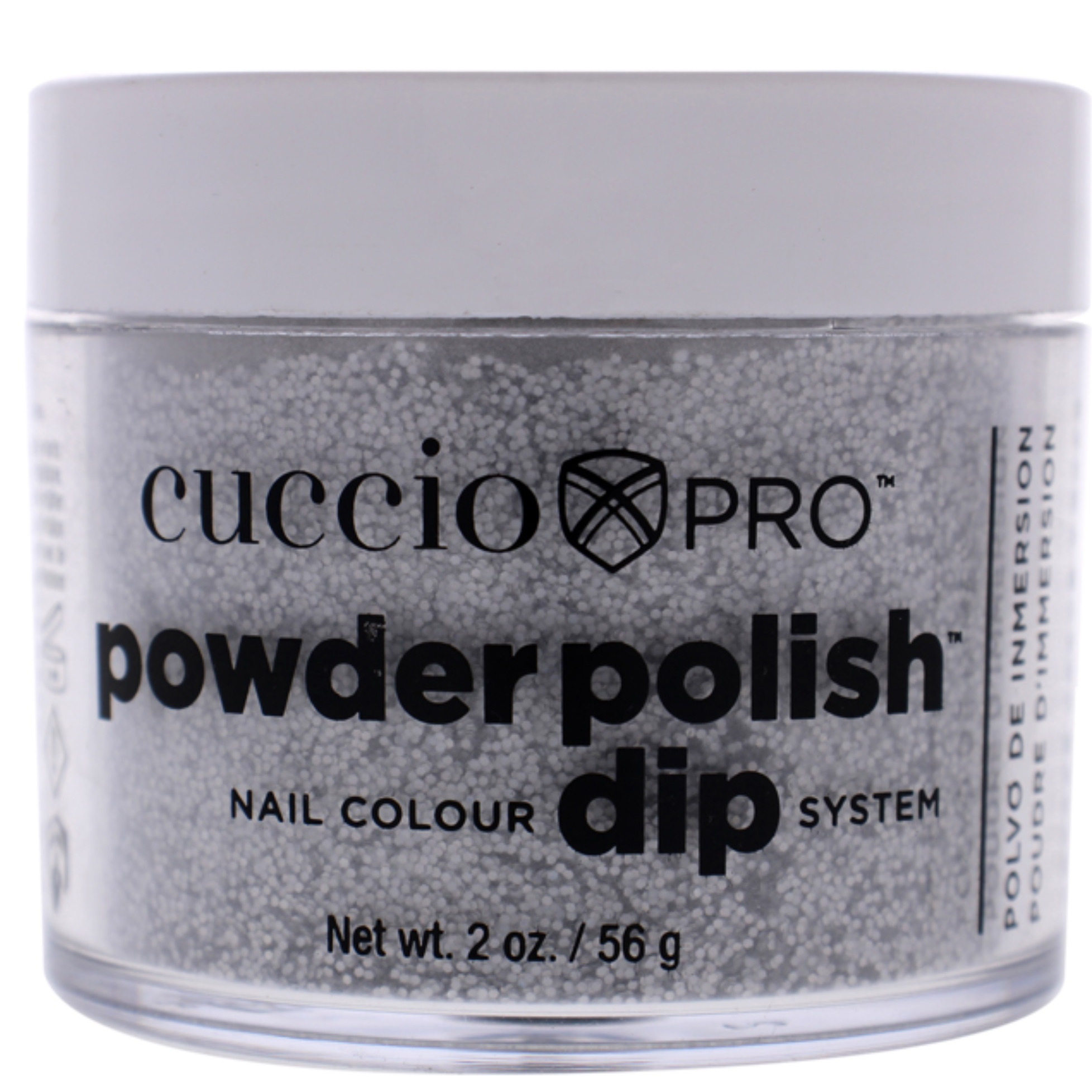 Pro Powder Polish Nail Colour Dip System - Deep Silver Glitter by Cuccio Colour for Women - 1.6 oz Nail Powder