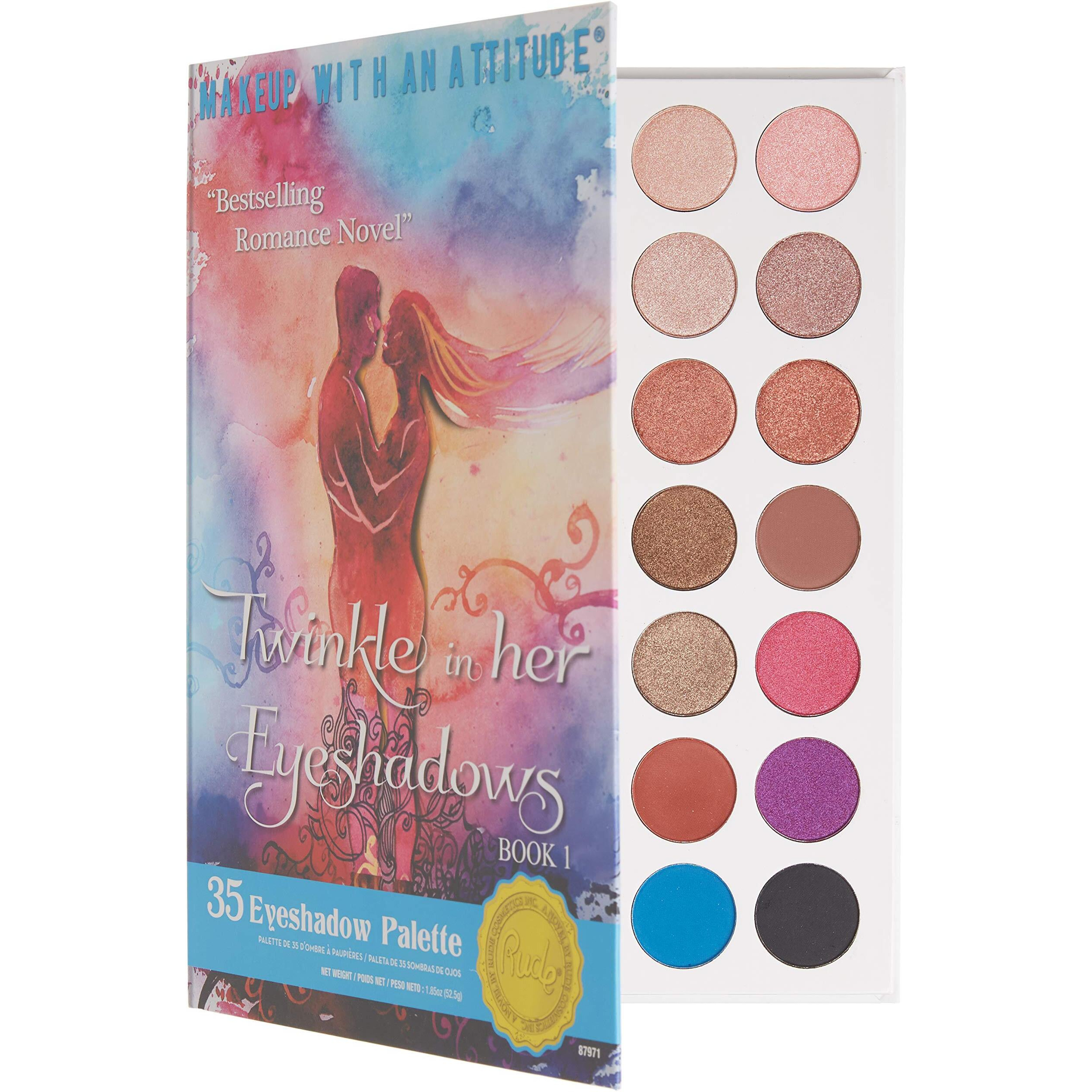 Twinkle In Her 35 Eyeshadows Palette - Book 1 by Rude Cosmetics for Women - 1.34 oz Eye Shadow