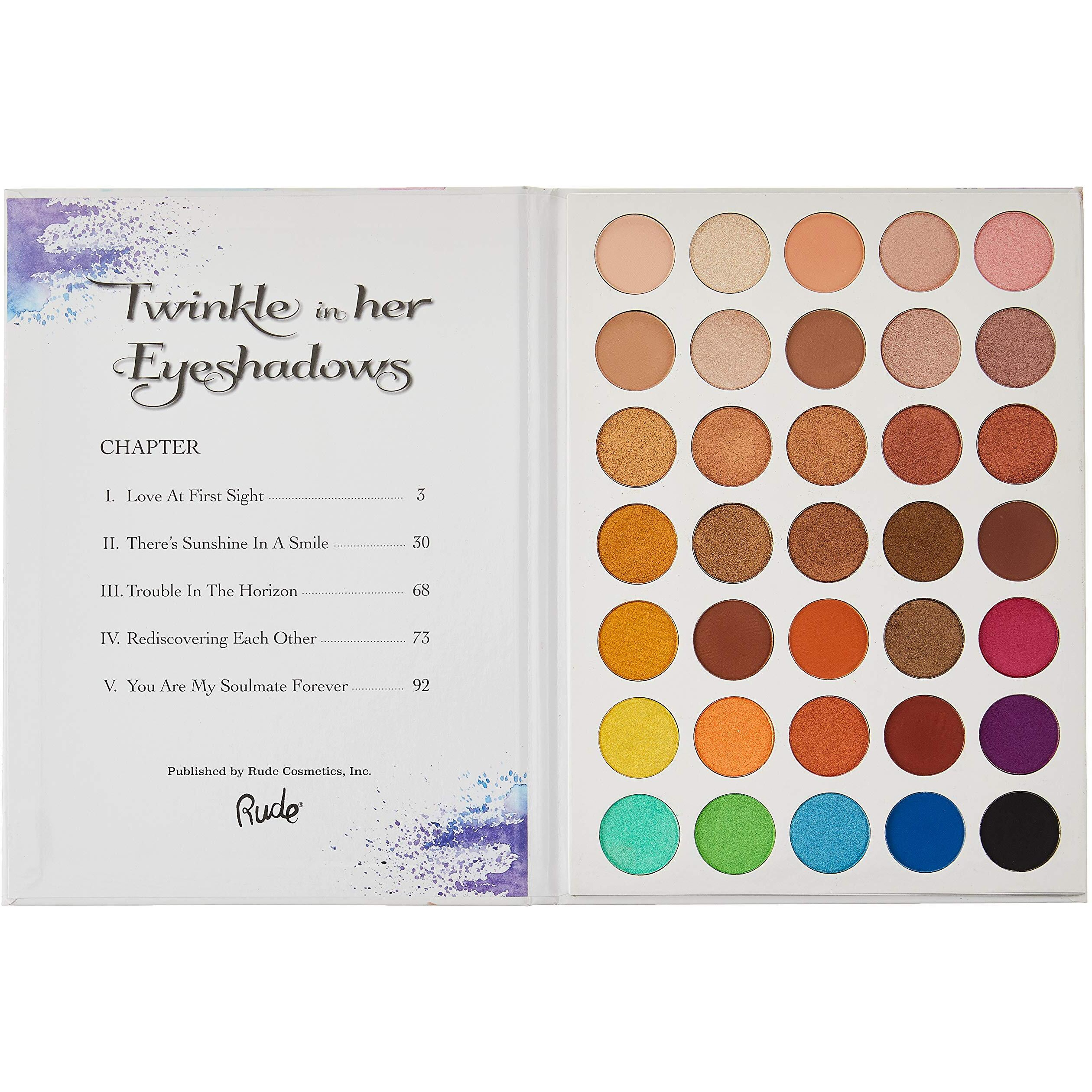 Twinkle In Her 35 Eyeshadows Palette - Book 1 by Rude Cosmetics for Women - 1.34 oz Eye Shadow