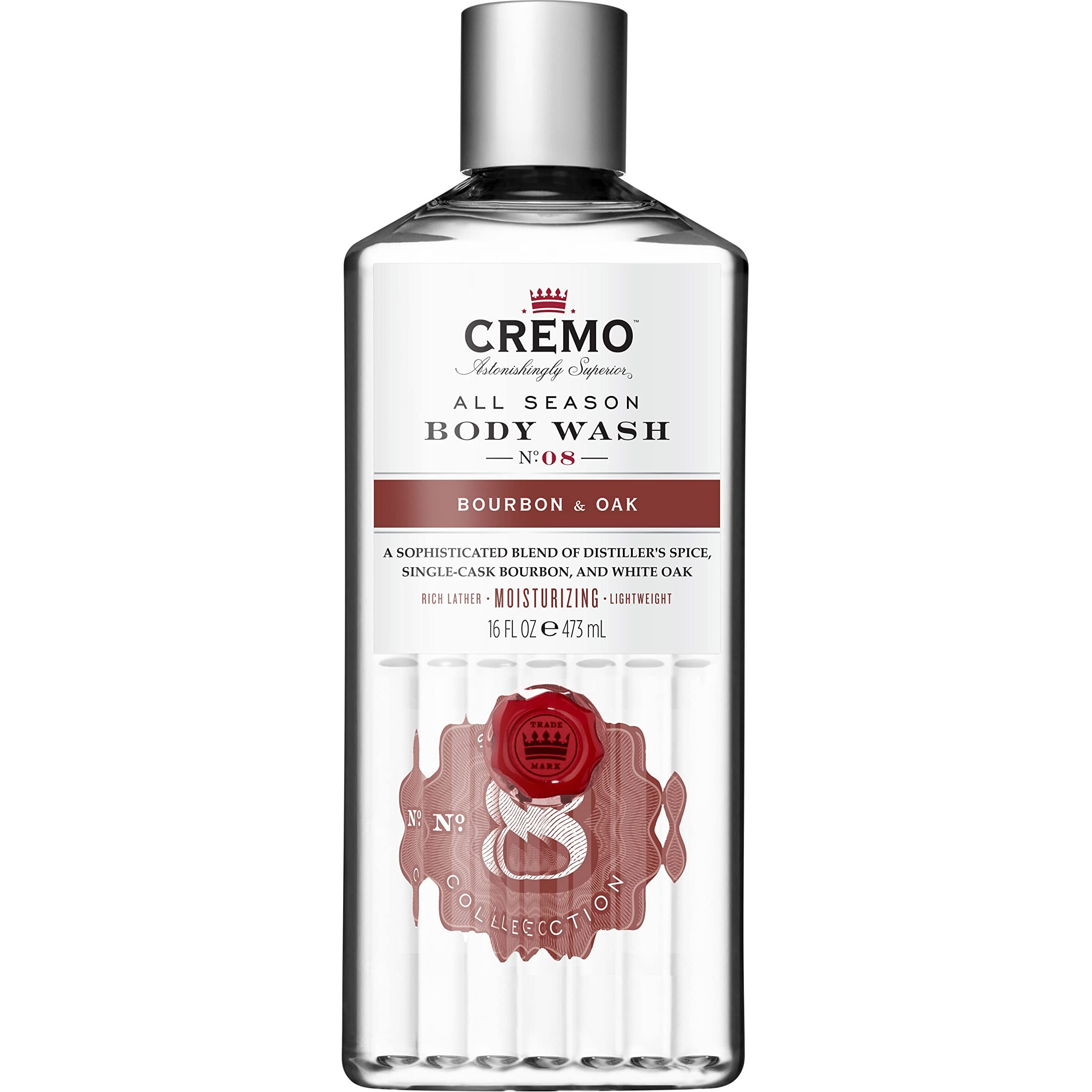 Cremo All Season Body Wash, Bourbon & Oak, 16 Ounce (Pack of 3)