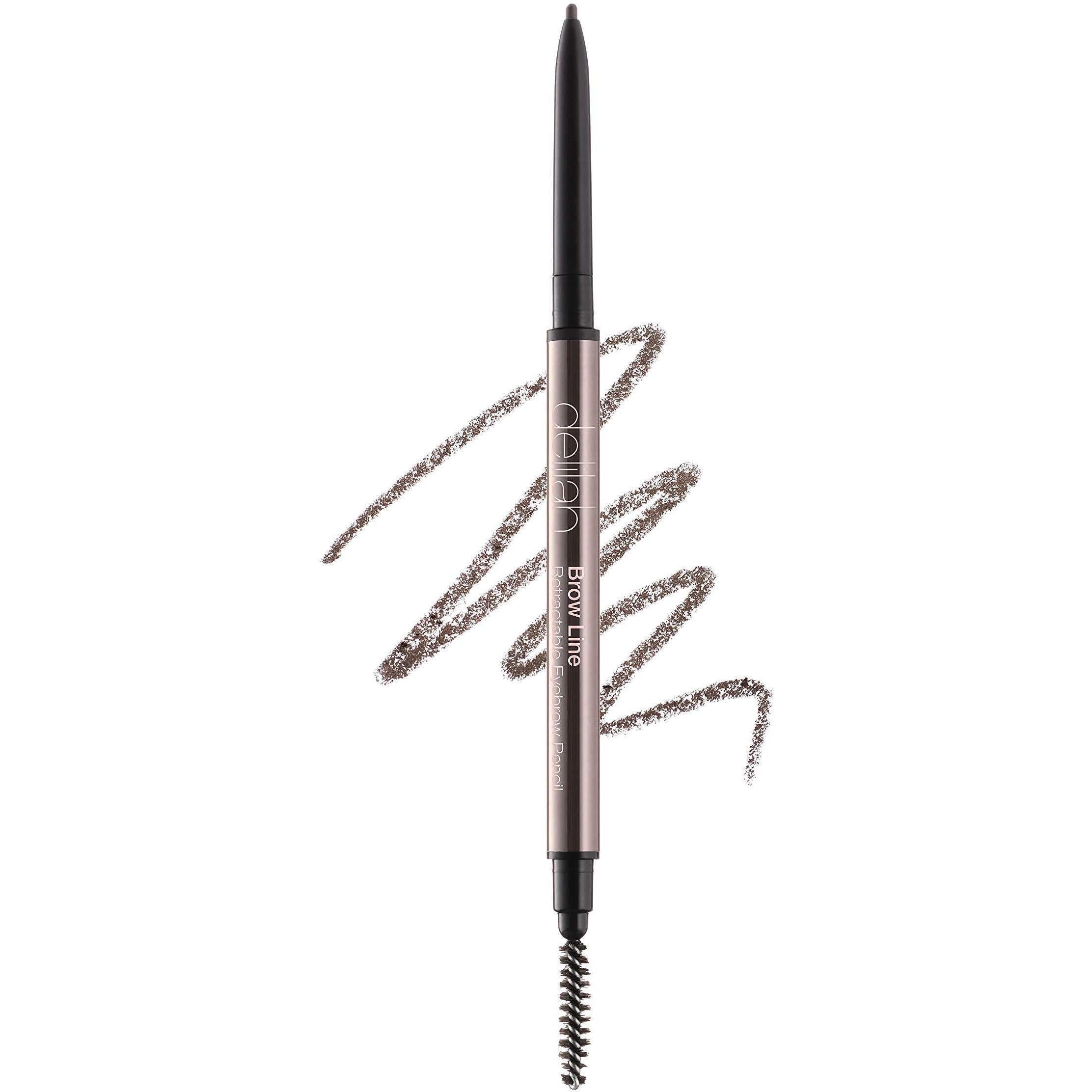 Brow Line Retractable Eyebrow Pencil With Brush - Sable by Delilah for Women - 0.002 oz Eyebrow