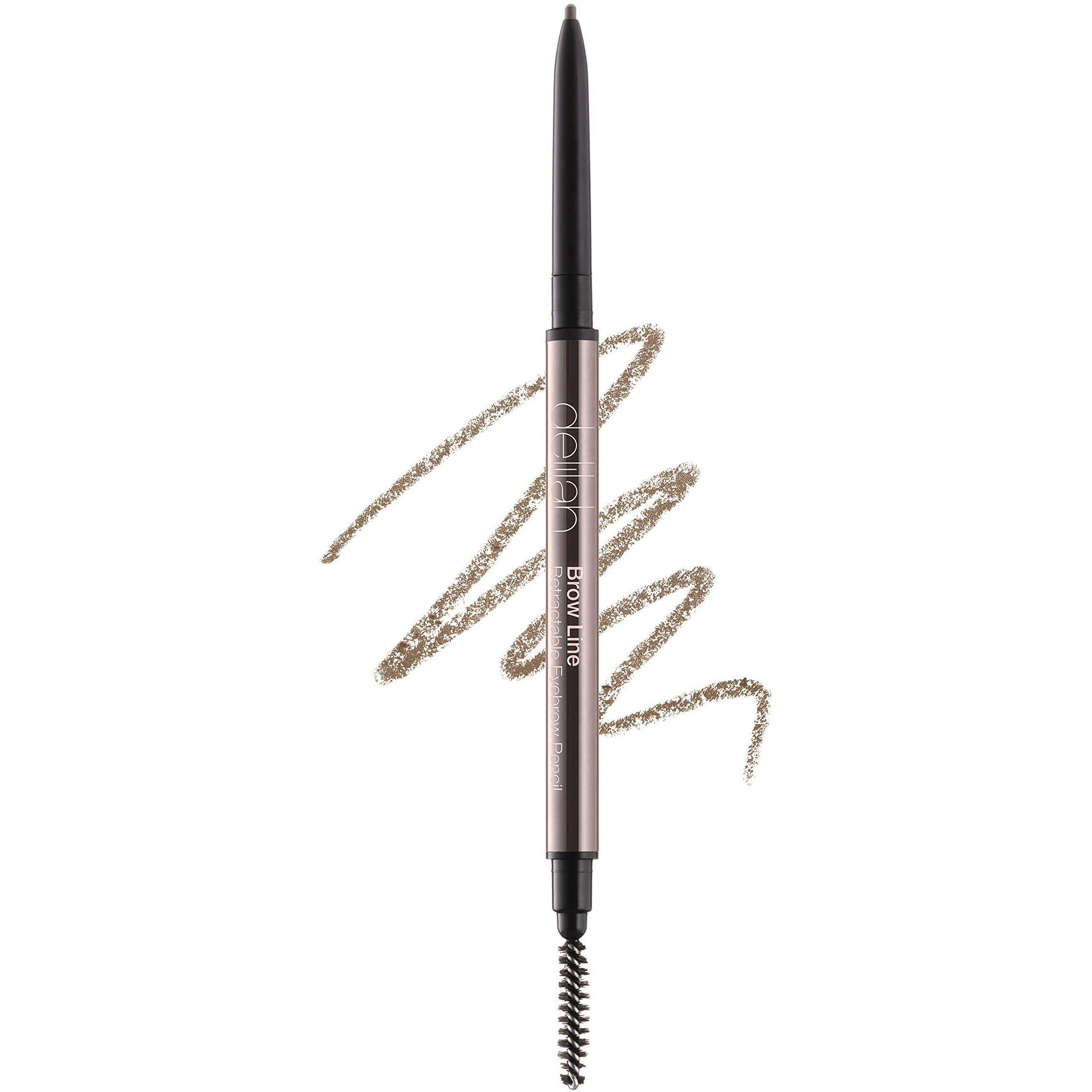 Brow Line Retractable Eyebrow Pencil With Brush - Ash by Delilah for Women - 0.002 oz Eyebrow