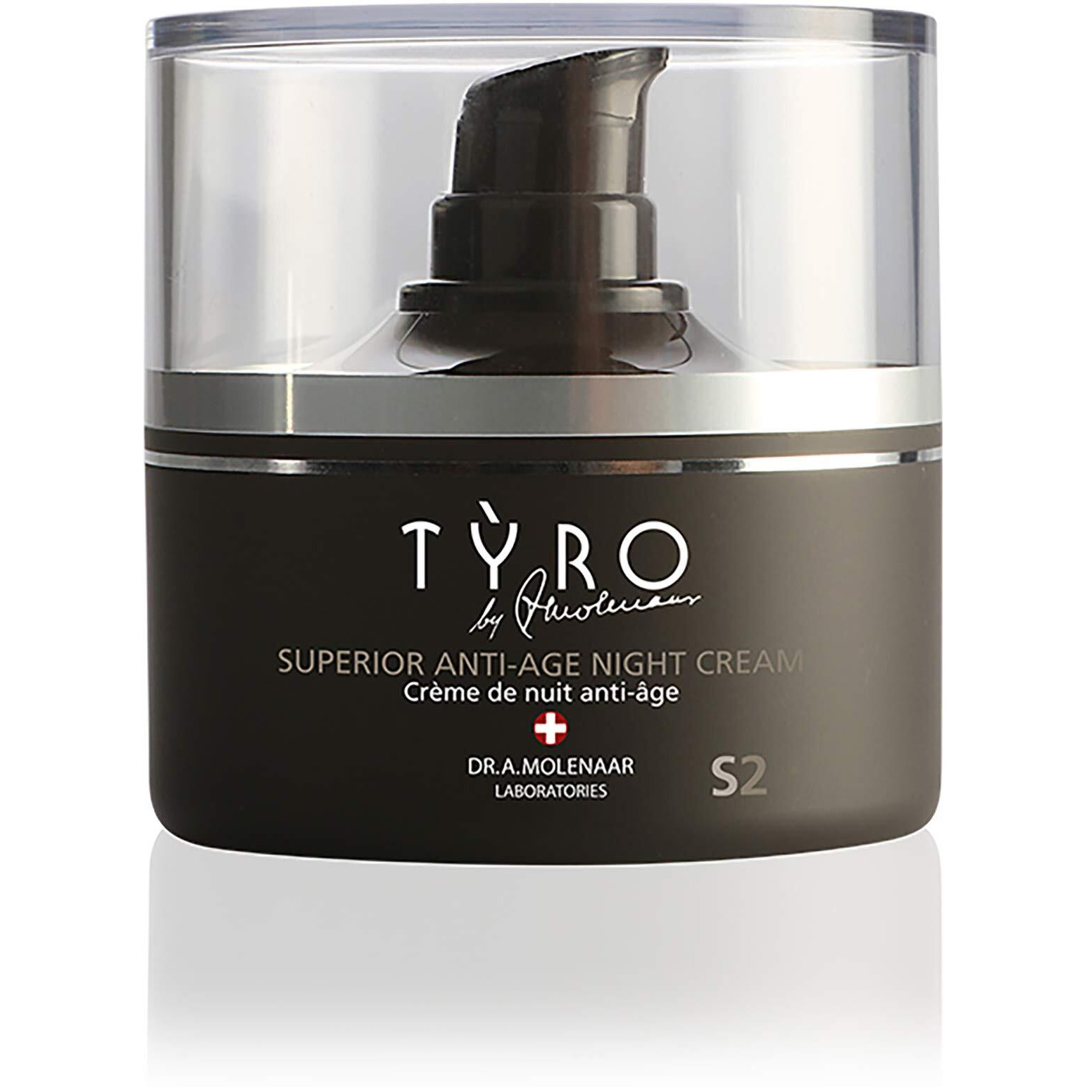 Superior Anti-Age Night Cream by Tyro for Unisex - 1.69 oz Cream
