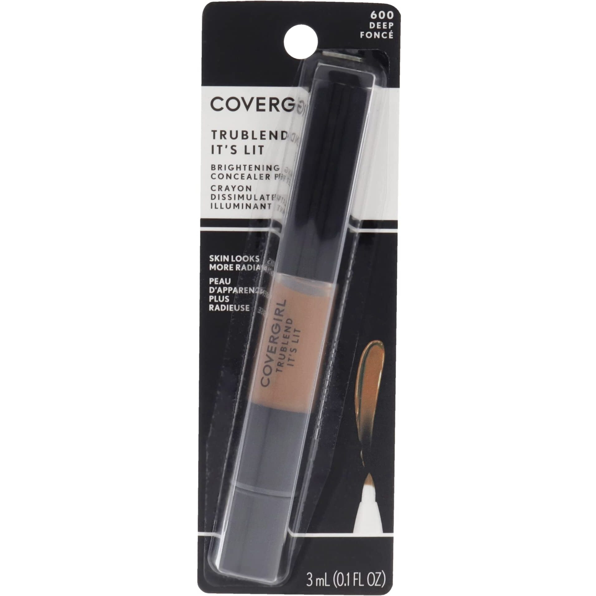 TruBlend Its Lit Brightening Concealer Pen - 600 Deep by CoverGirl for Women - 0.1 oz Concealer