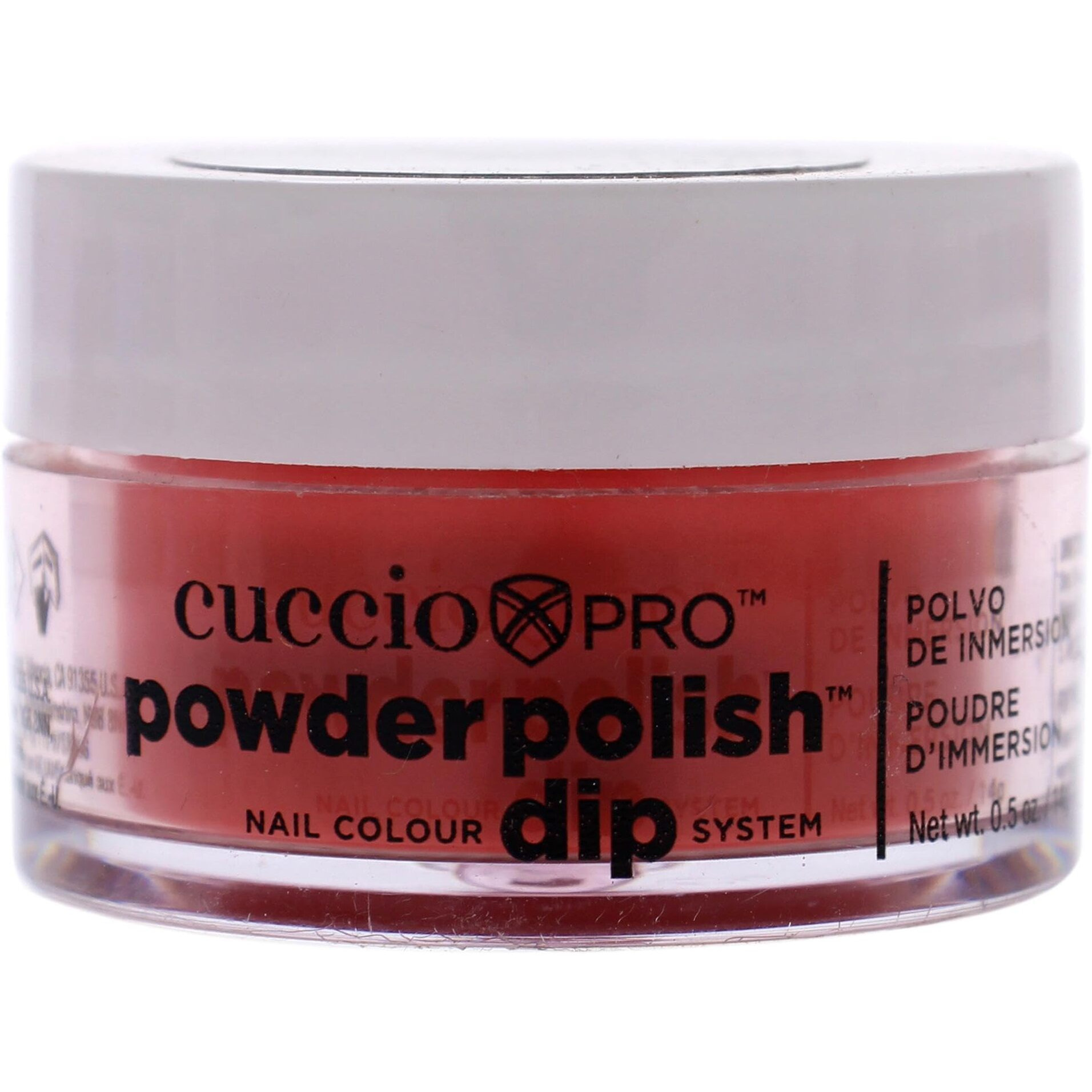 Pro Powder Polish Nail Colour Dip System - Red with Orange Undertones by Cuccio Colour for Women - 0.5 oz Nail Powder